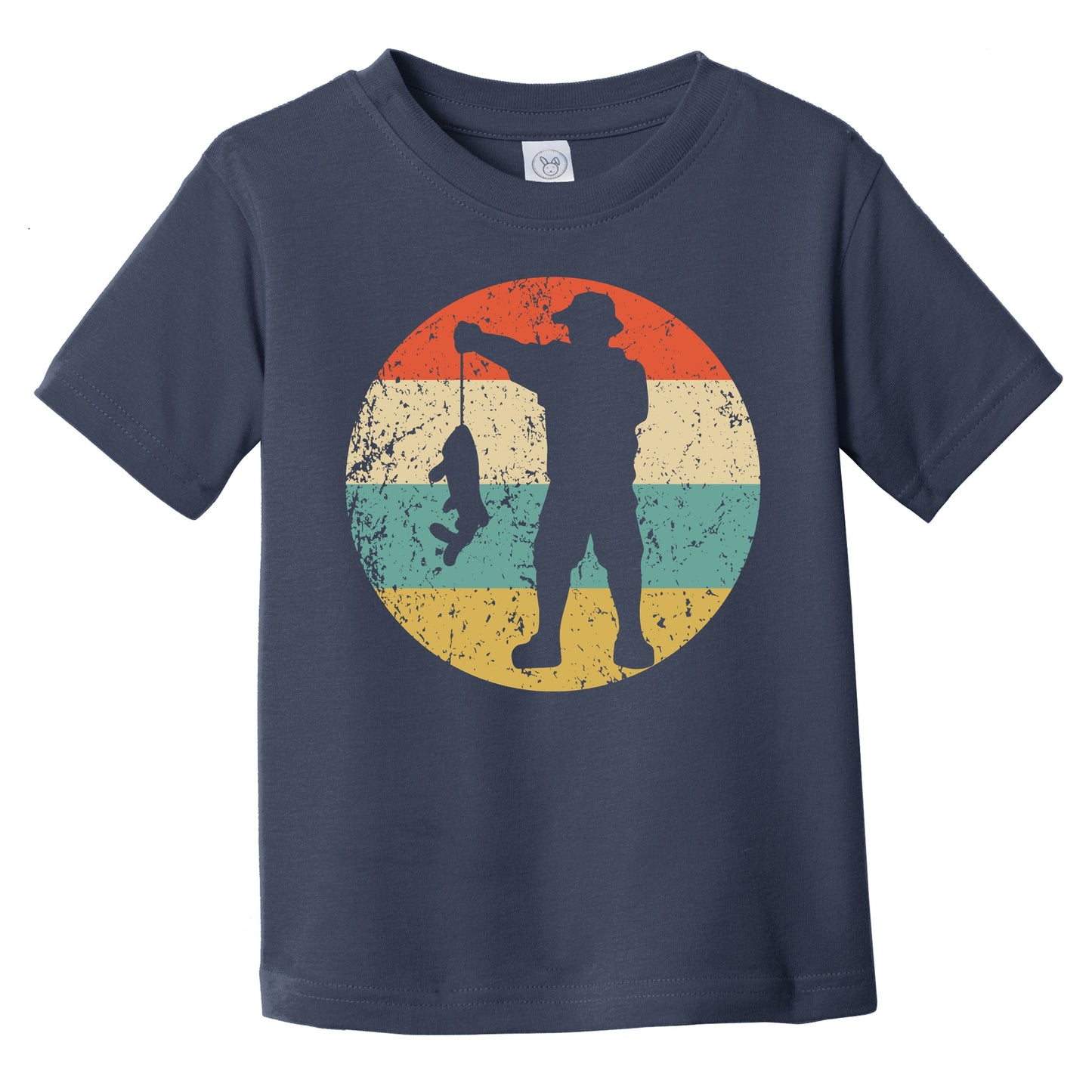 Fisherman Silhouette Retro Fishing Infant Toddler T-Shirt