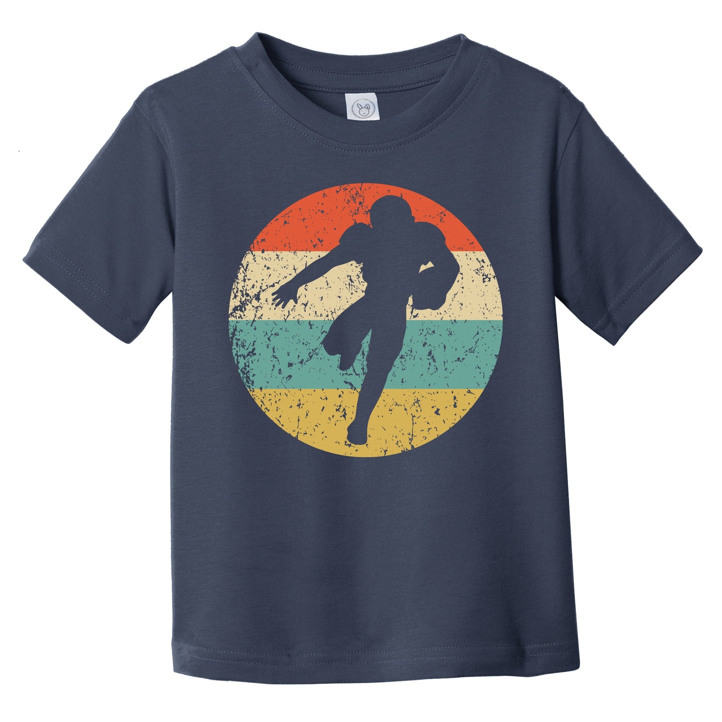Football Player Running Back Silhouette Retro Sports Infant Toddler T-Shirt
