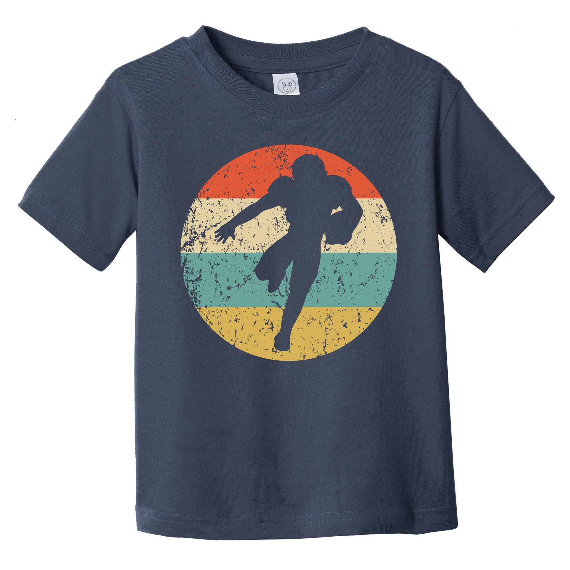 Football Player Running Back Silhouette Retro Sports Infant Toddler T-Shirt