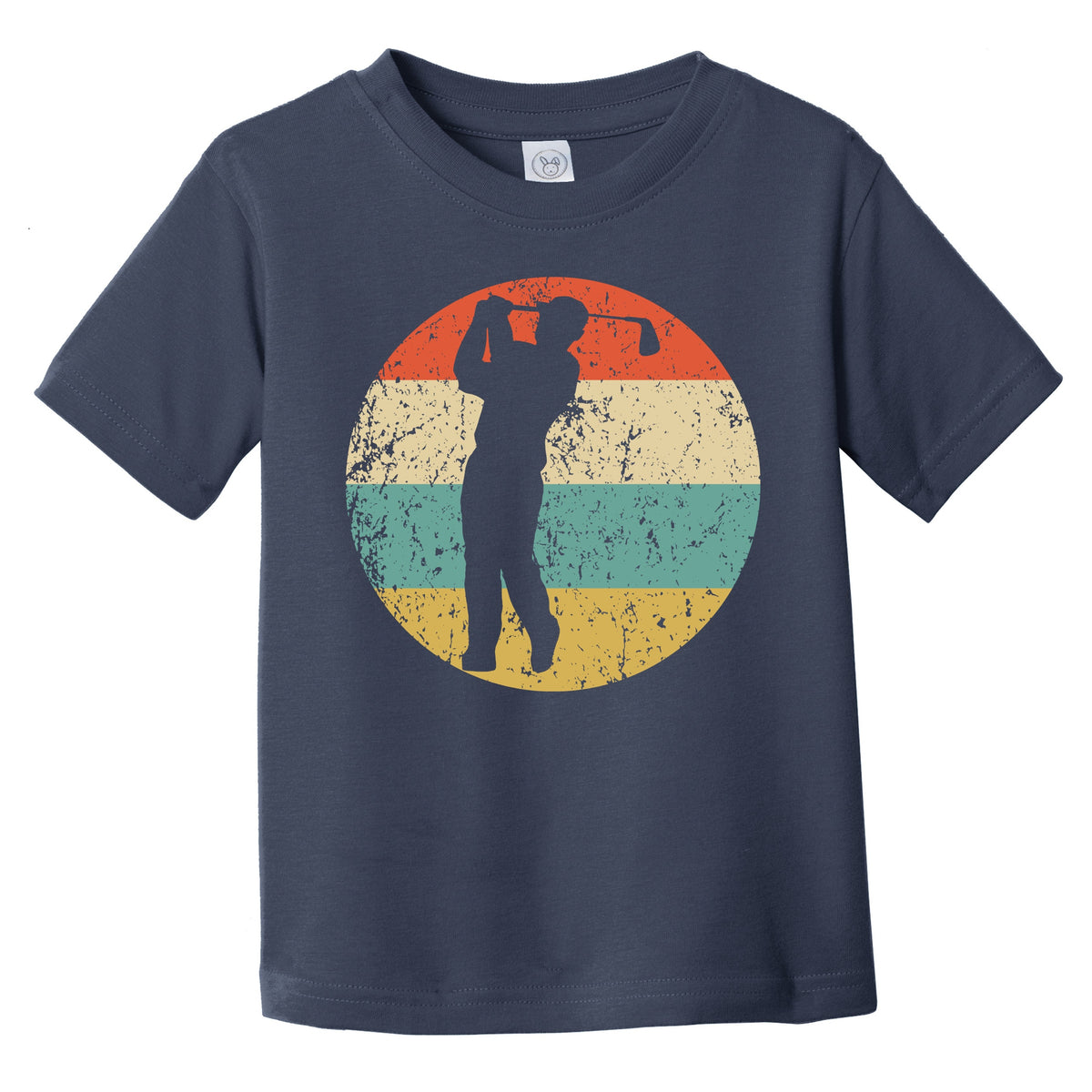 Golfer Golf Swing Silhouette Retro Sports Infant Toddler T-Shirt