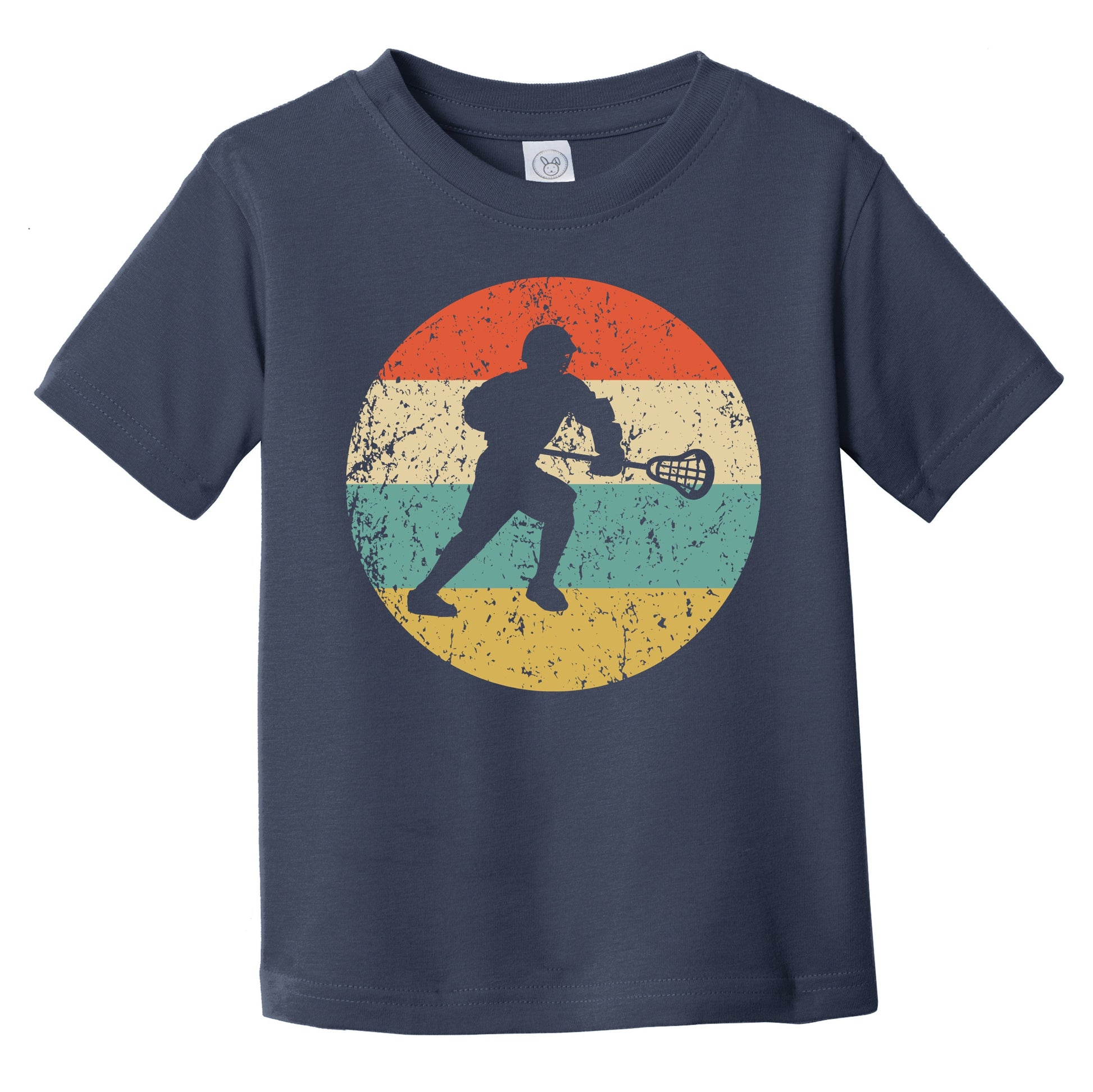Lacrosse Player Silhouette Retro Sports Infant Toddler T-Shirt
