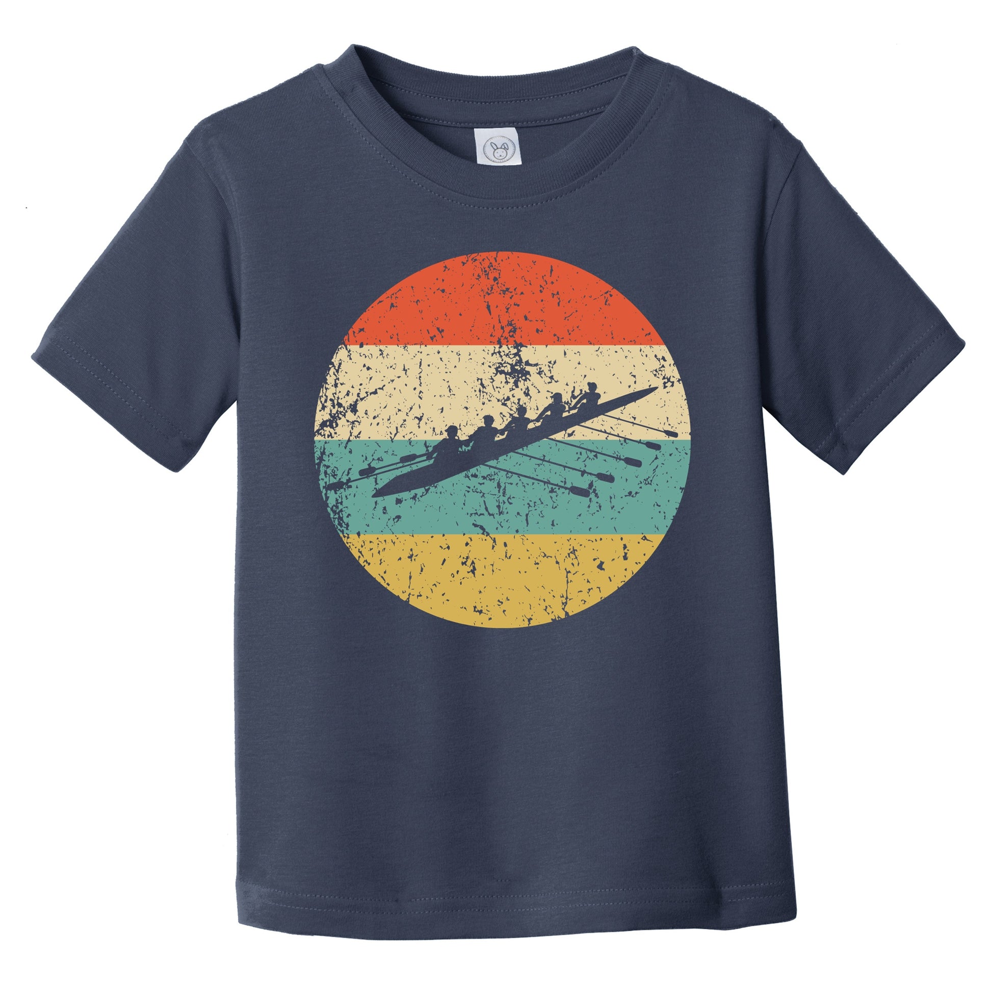 Crew Boat Rowing Silhouette Retro Sports Infant Toddler T-Shirt