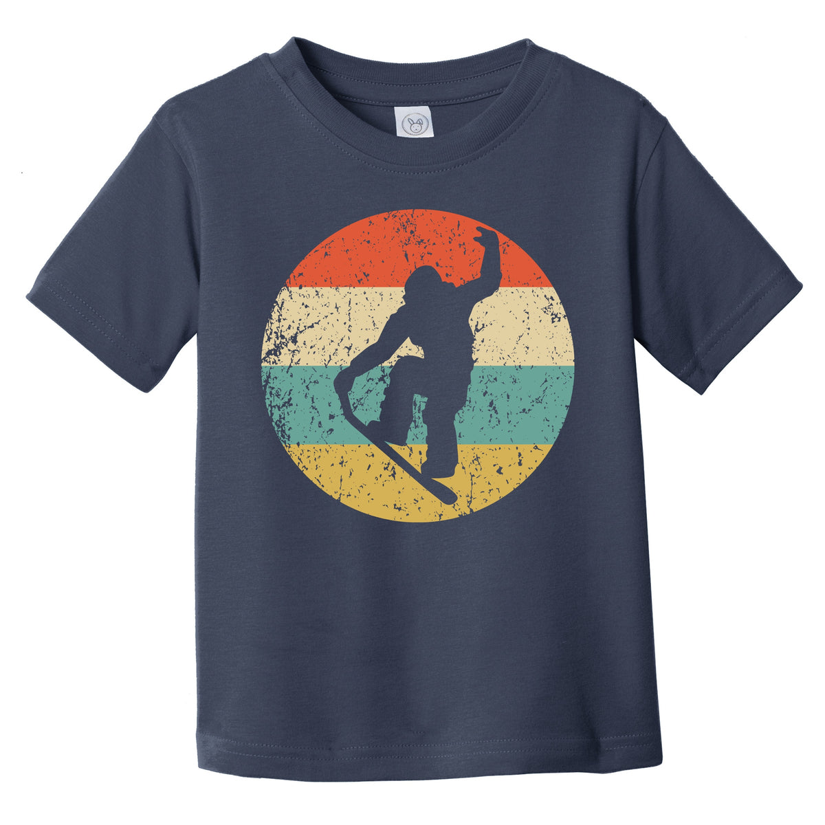 Snowboard Trick Nose Grab Silhouette Retro Snowboarding Infant Toddler T-Shirt
