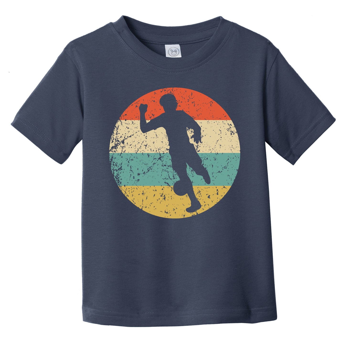 Soccer Player Silhouette Retro Sports Infant Toddler T-Shirt