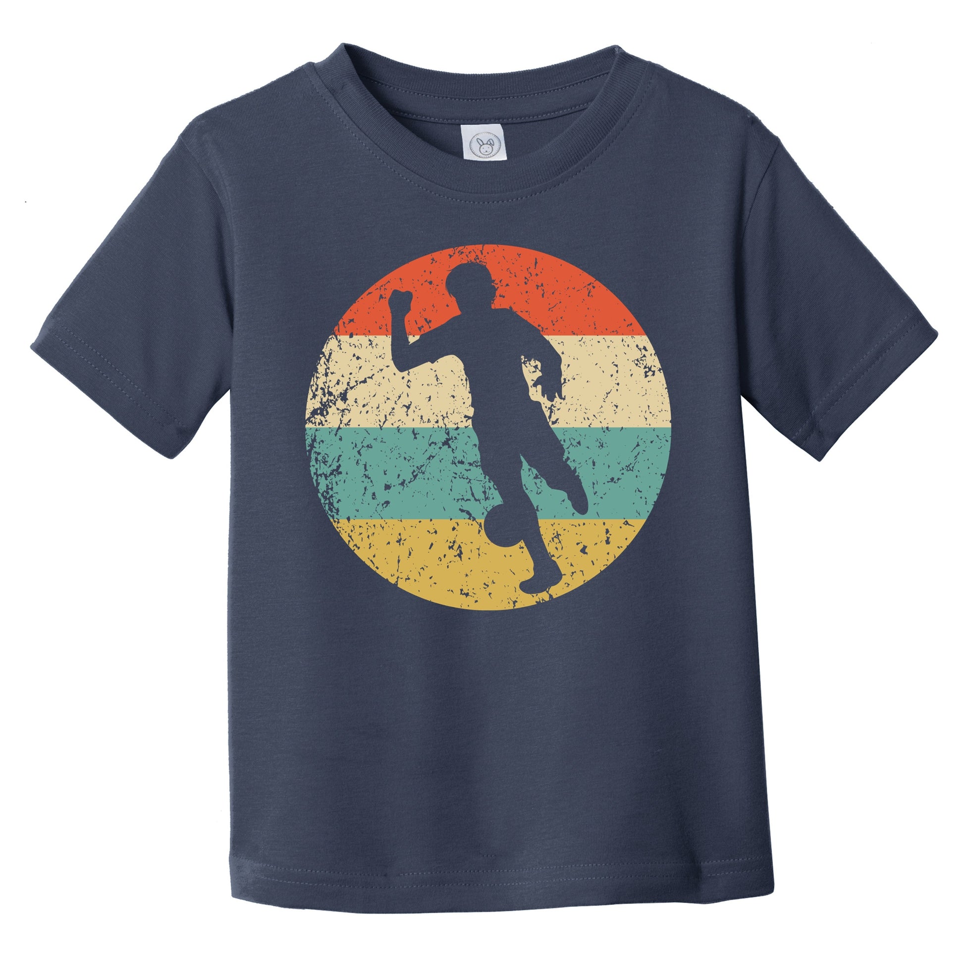 Soccer Player Silhouette Retro Sports Infant Toddler T-Shirt