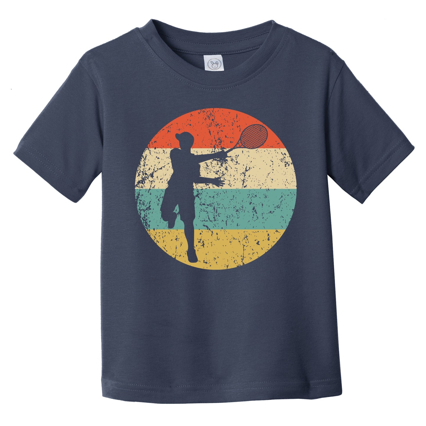 Tennis Player Silhouette Retro Sports Infant Toddler T-Shirt