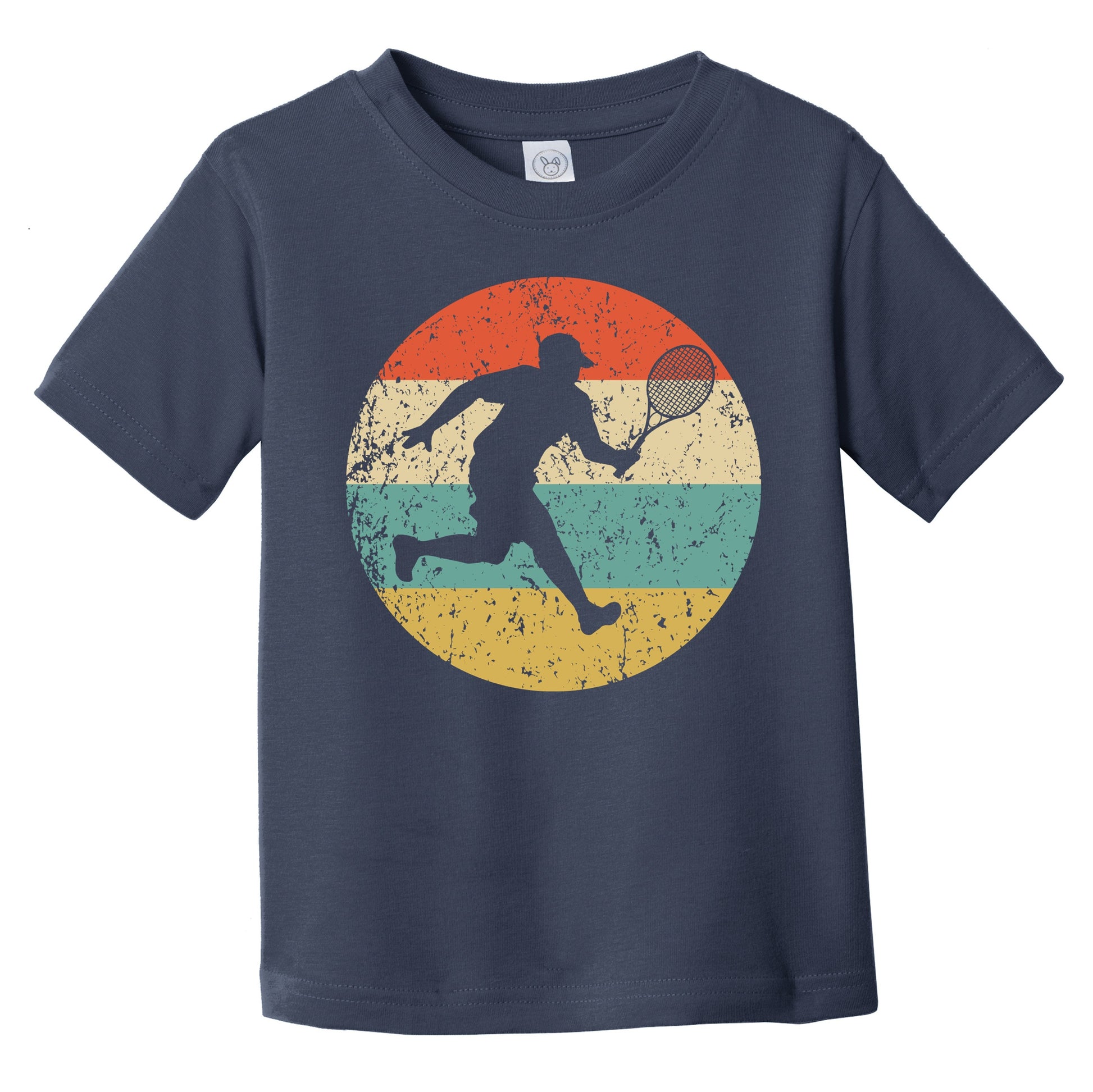Tennis Player Silhouette Retro Sports Infant Toddler T-Shirt