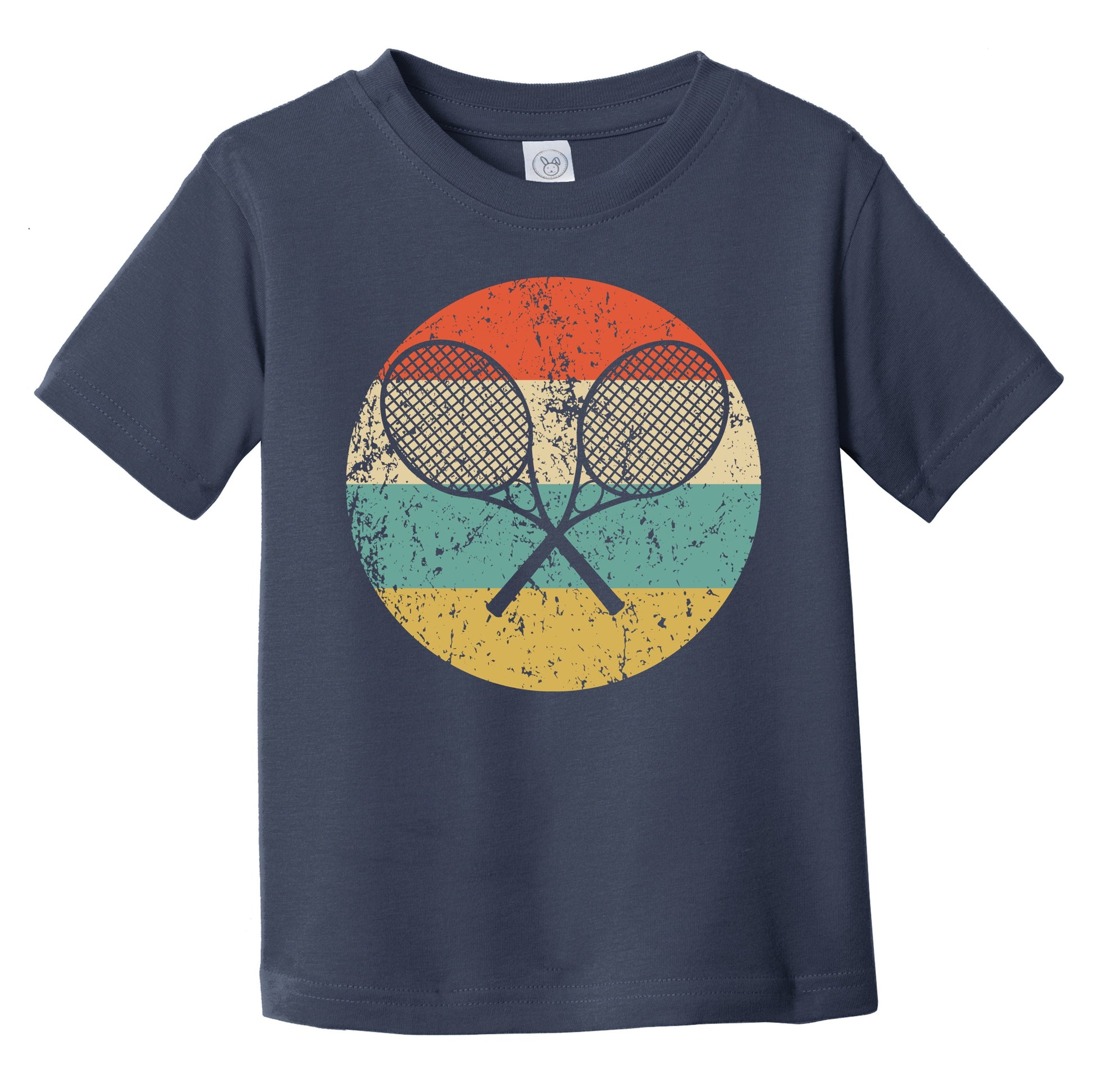 Tennis Rackets Silhouette Retro Sports Infant Toddler T-Shirt