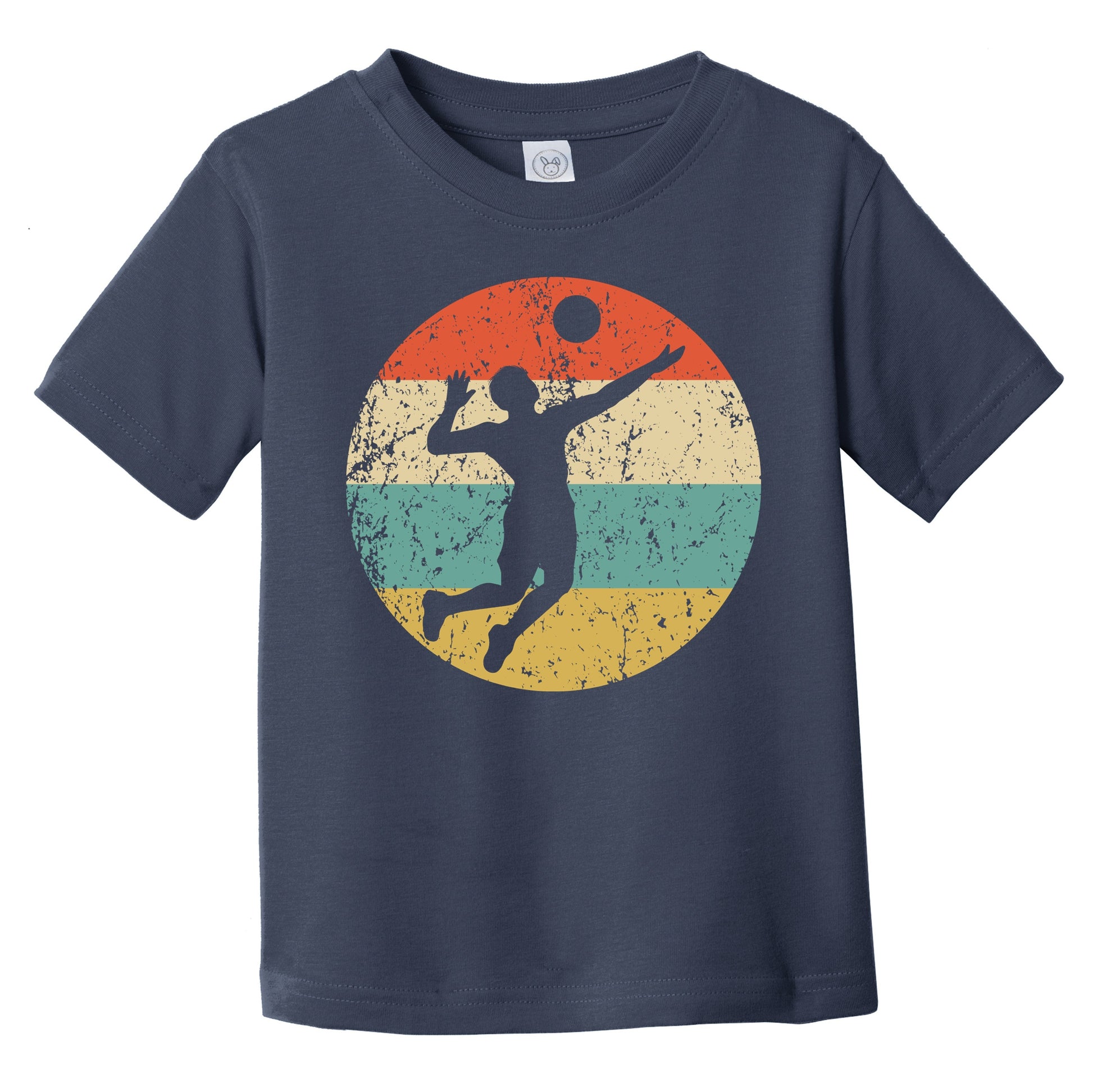 Volleyball Player Serve Silhouette Retro Sports Infant Toddler T-Shirt