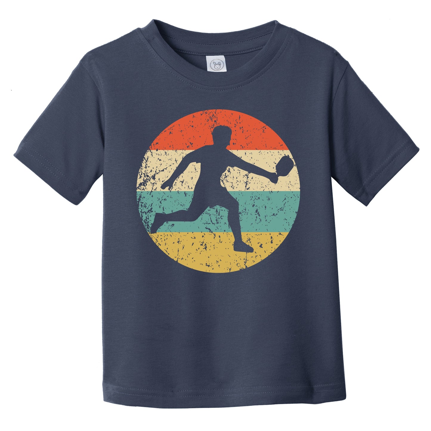 Pickleball Player Silhouette Retro Sports Infant Toddler T-Shirt