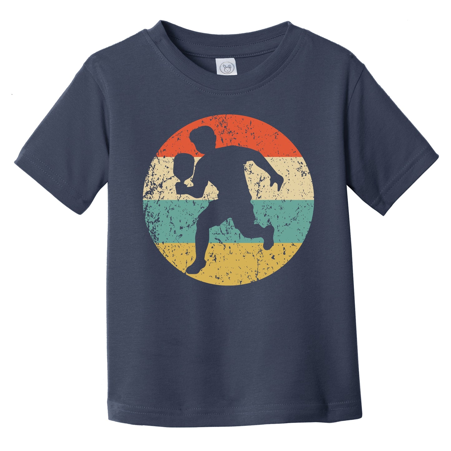 Pickleball Player Silhouette Retro Sports Infant Toddler T-Shirt