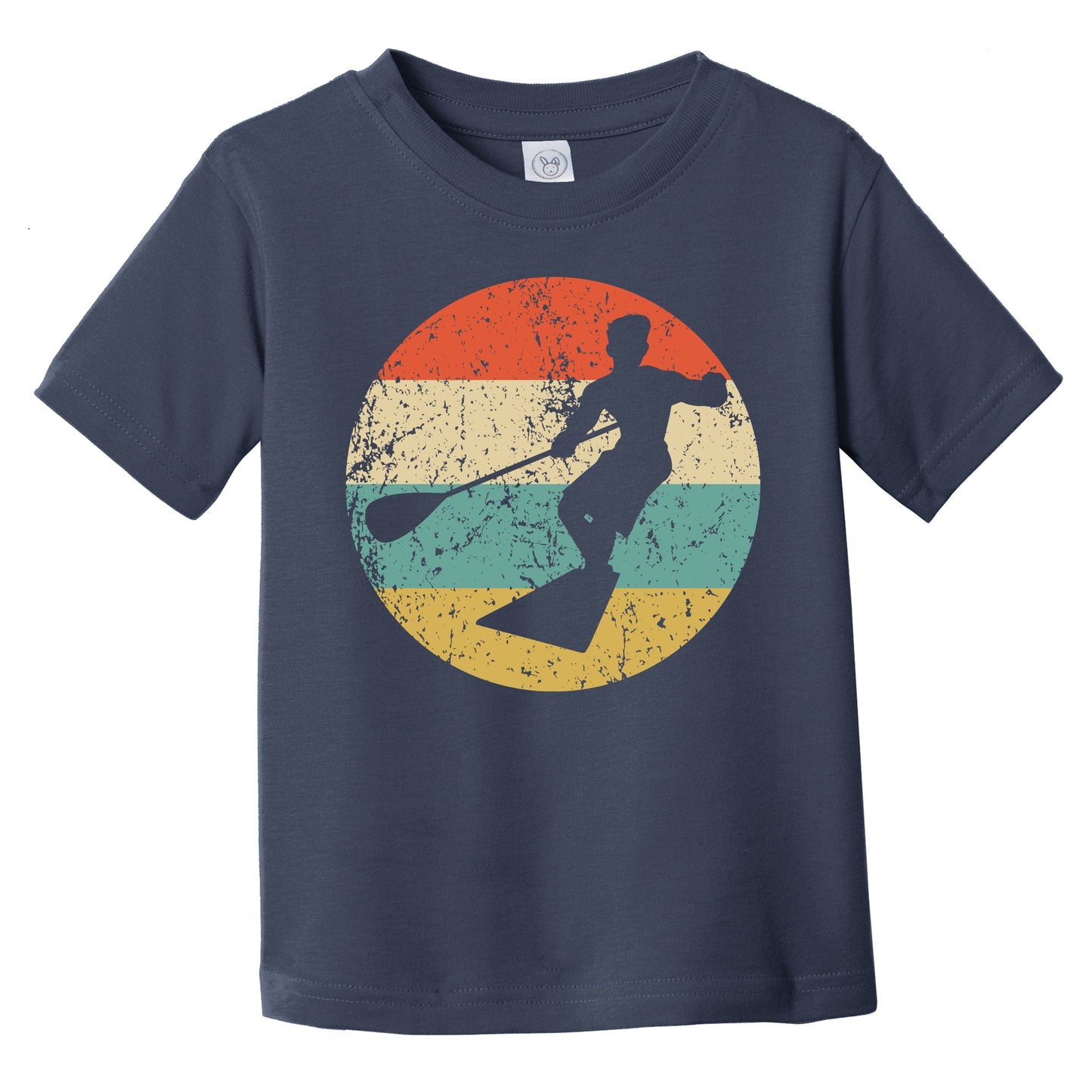 Paddleboarding Paddleboarder Silhouette Retro Water Sports Infant Toddler T-Shirt