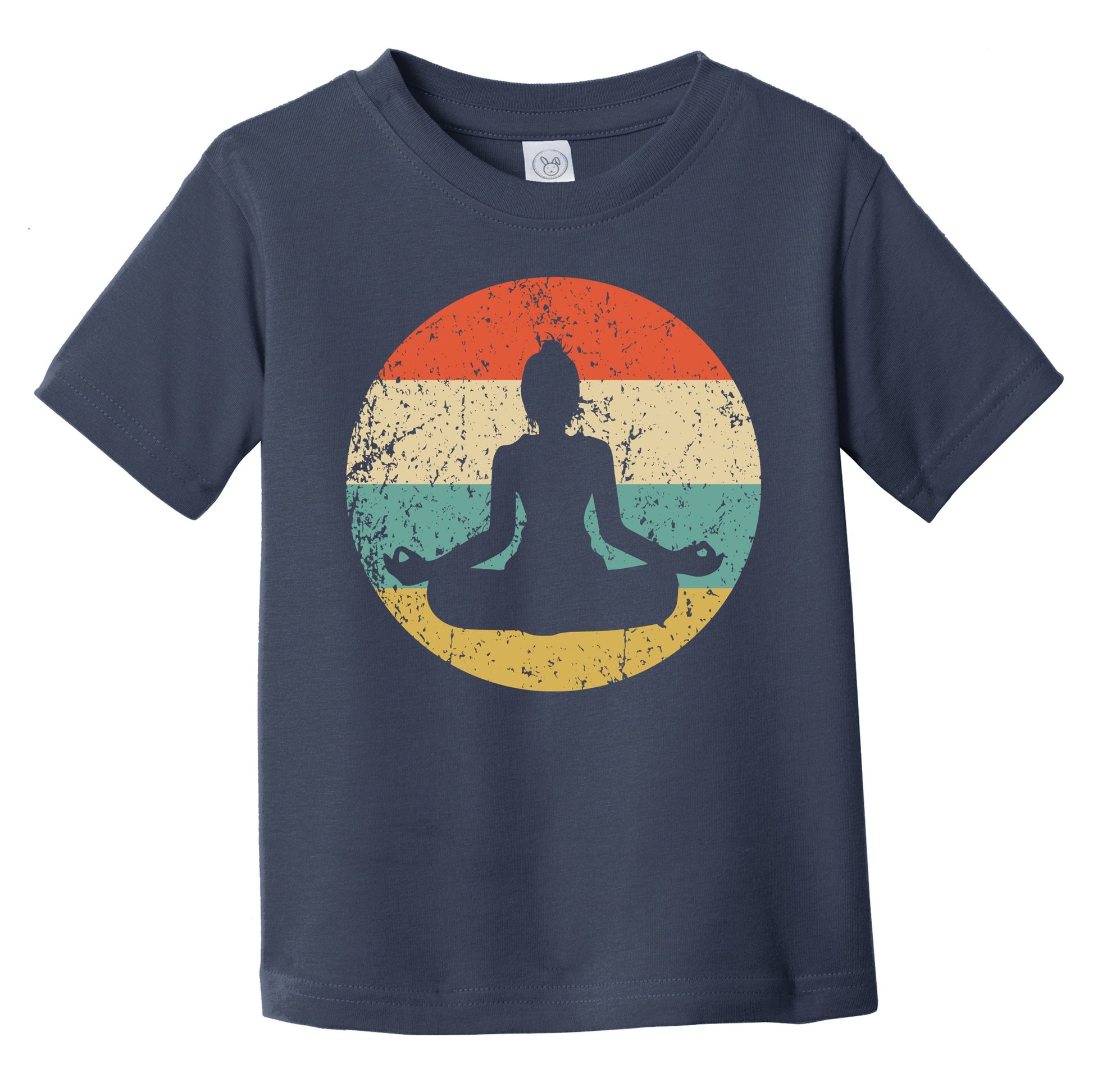 Yoga Pose Silhouette Retro Yoga Infant Toddler T-Shirt