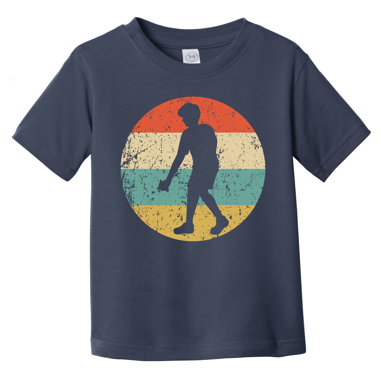 Cornhole Player Silhouette Retro Cornhole Tournament Infant Toddler T-Shirt