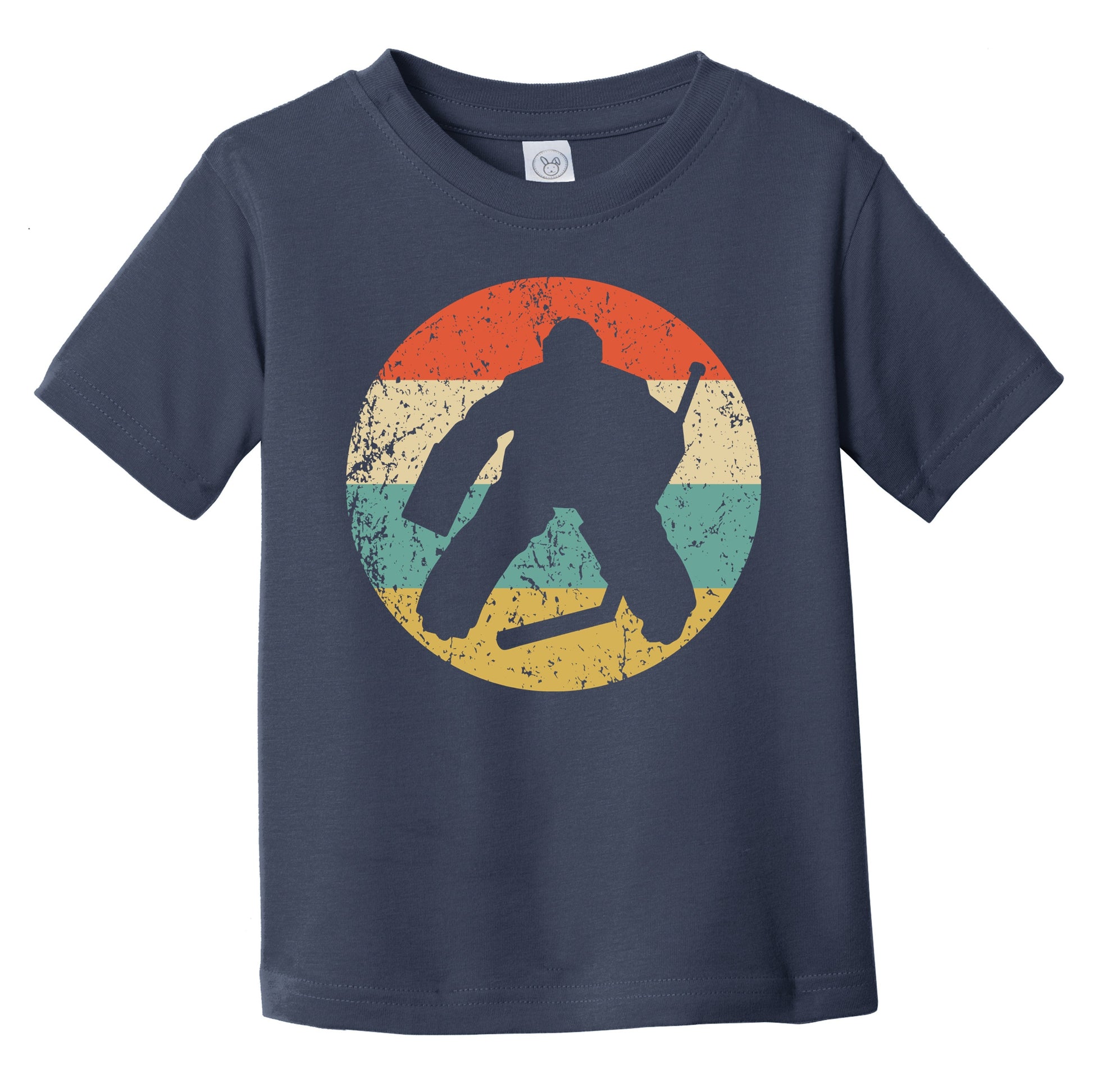 Hockey Goalie Silhouette Retro Hockey Infant Toddler T-Shirt