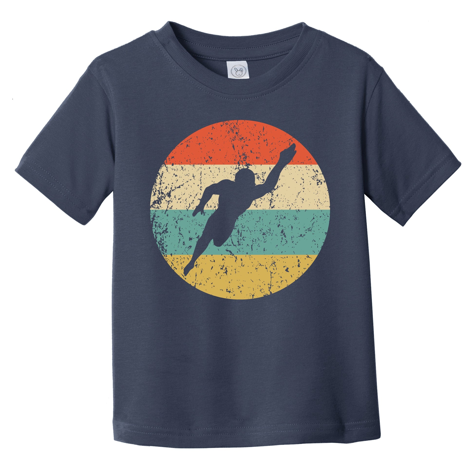 Swimmer Silhouette Retro Swimming Infant Toddler T-Shirt