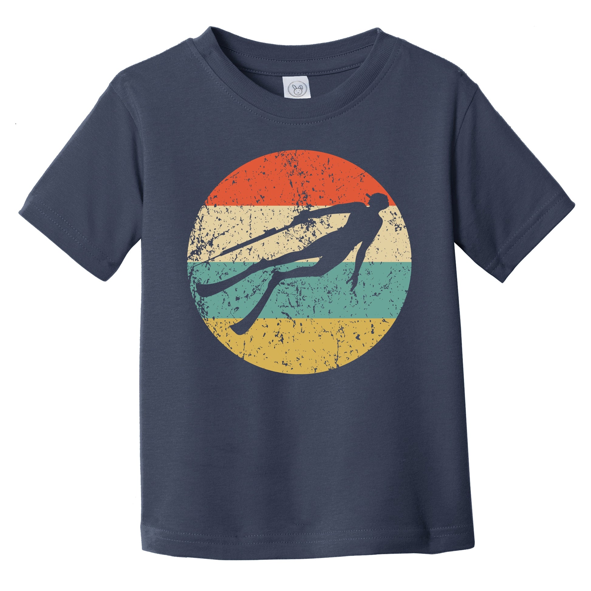 Spear Fisherman Silhouette Retro Spear Fishing Infant Toddler T-Shirt