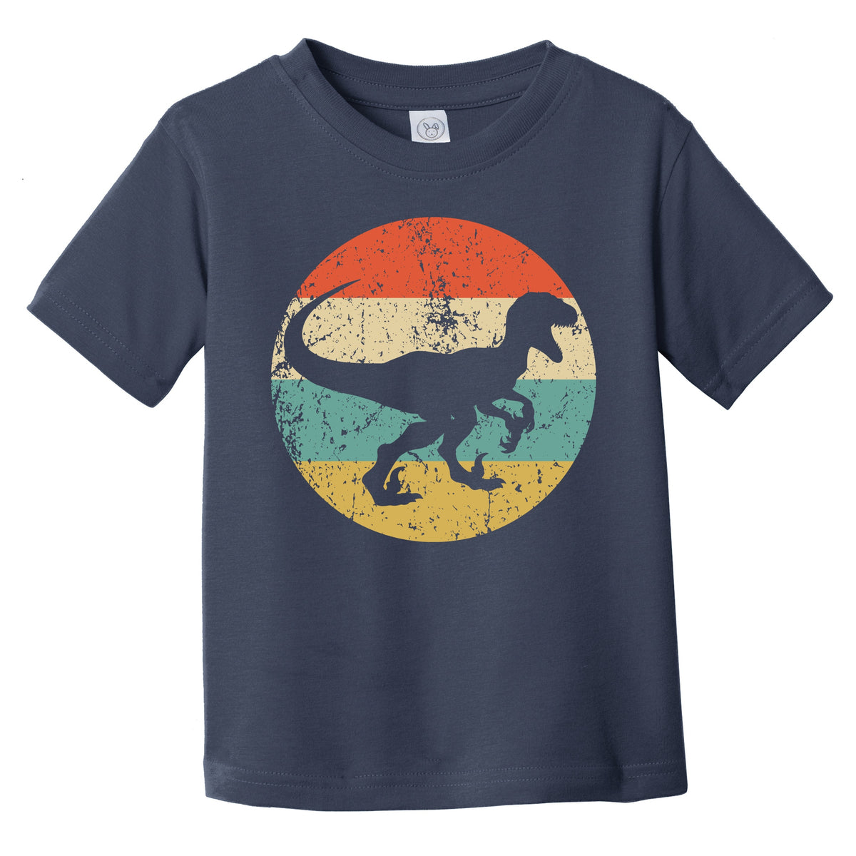 Velociraptor Raptor Silhouette Retro Dinosaur Infant Toddler T-Shirt ...