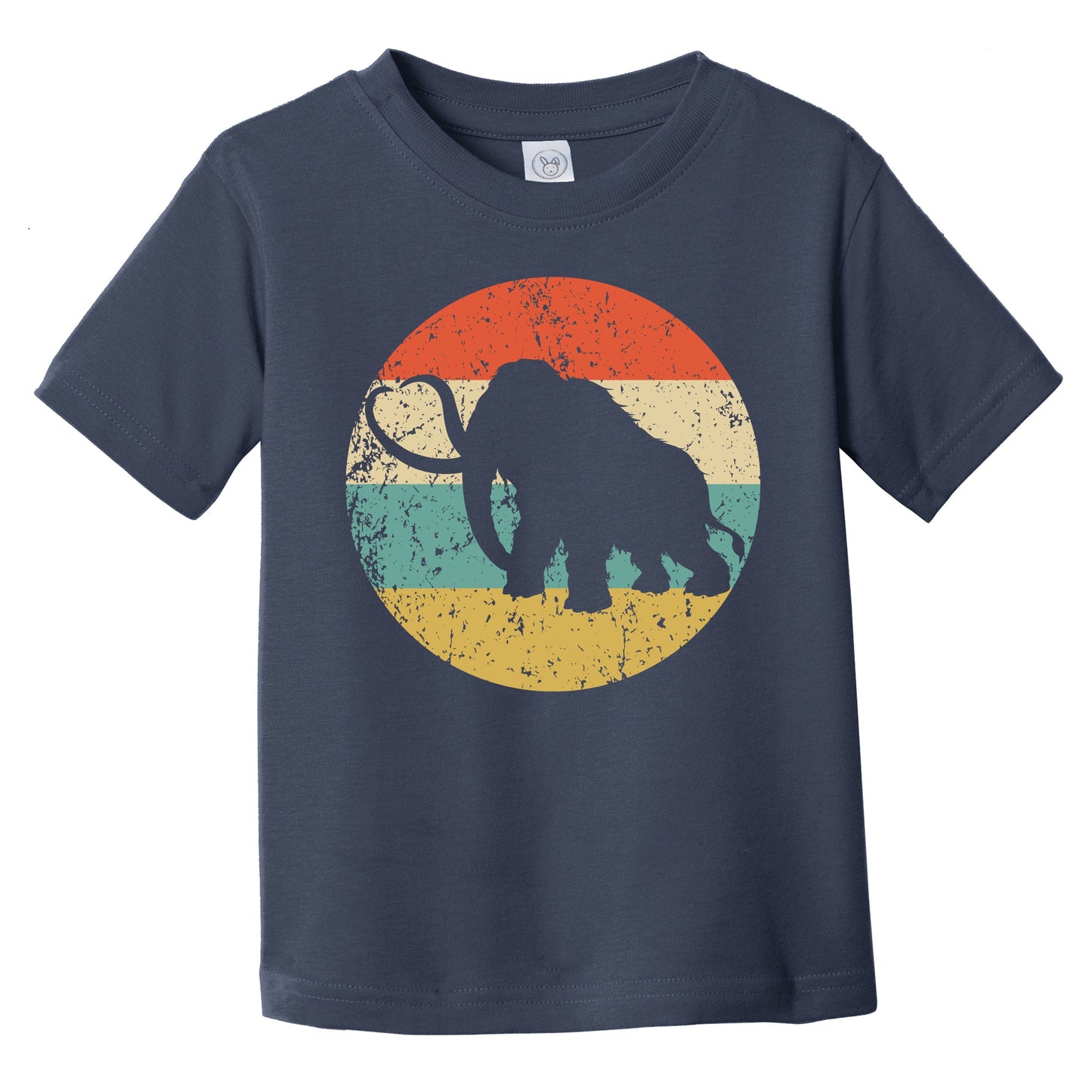 Woolly Mammoth Silhouette Retro Prehistoric Animal Infant Toddler T-Shirt