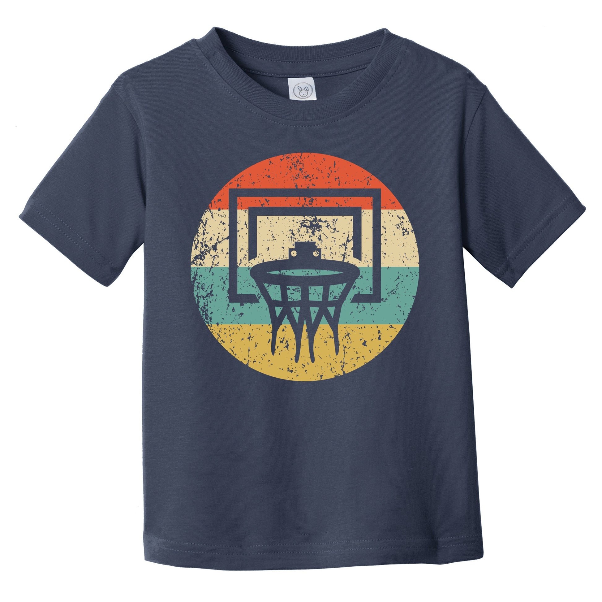 Basketball Hoop Net Icon Retro Basketball Infant Toddler T-Shirt