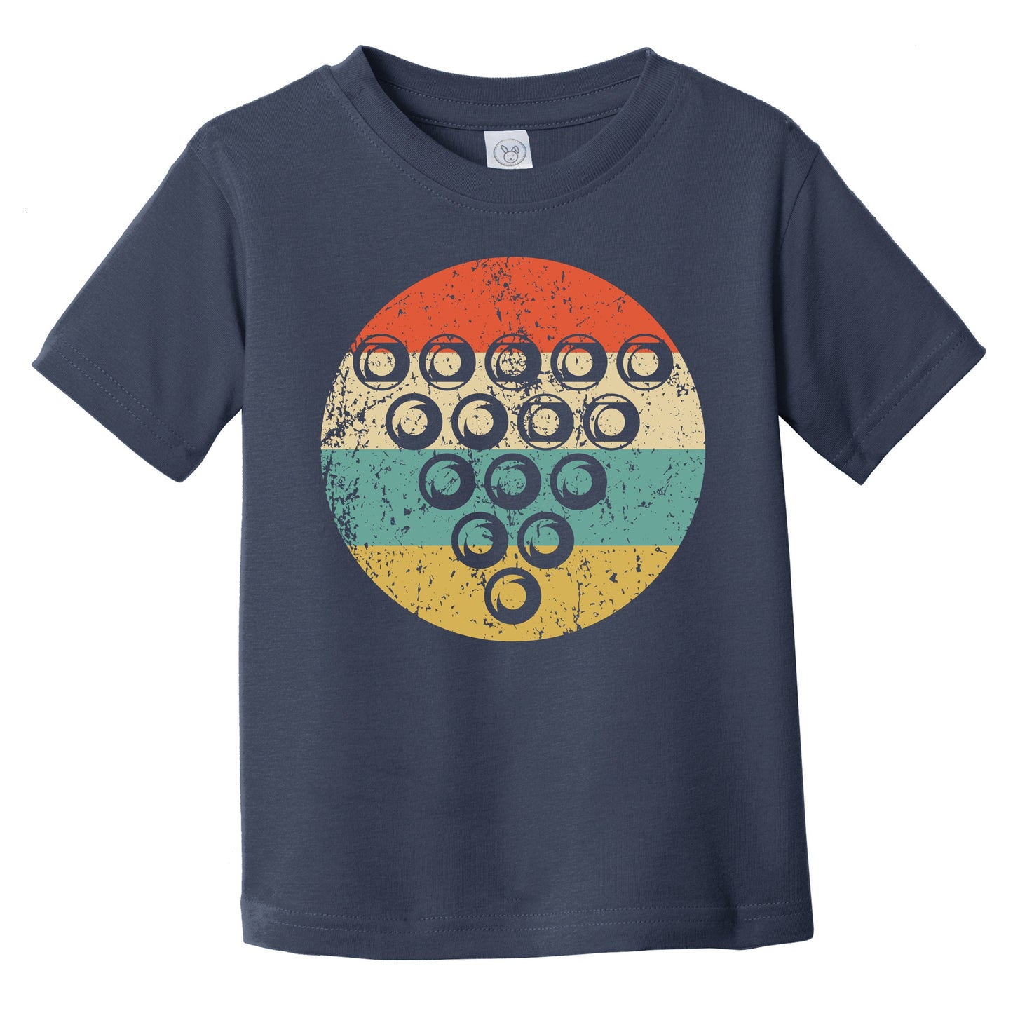 8 Ball Pool Rack Icon Retro Billiards Infant Toddler T-Shirt