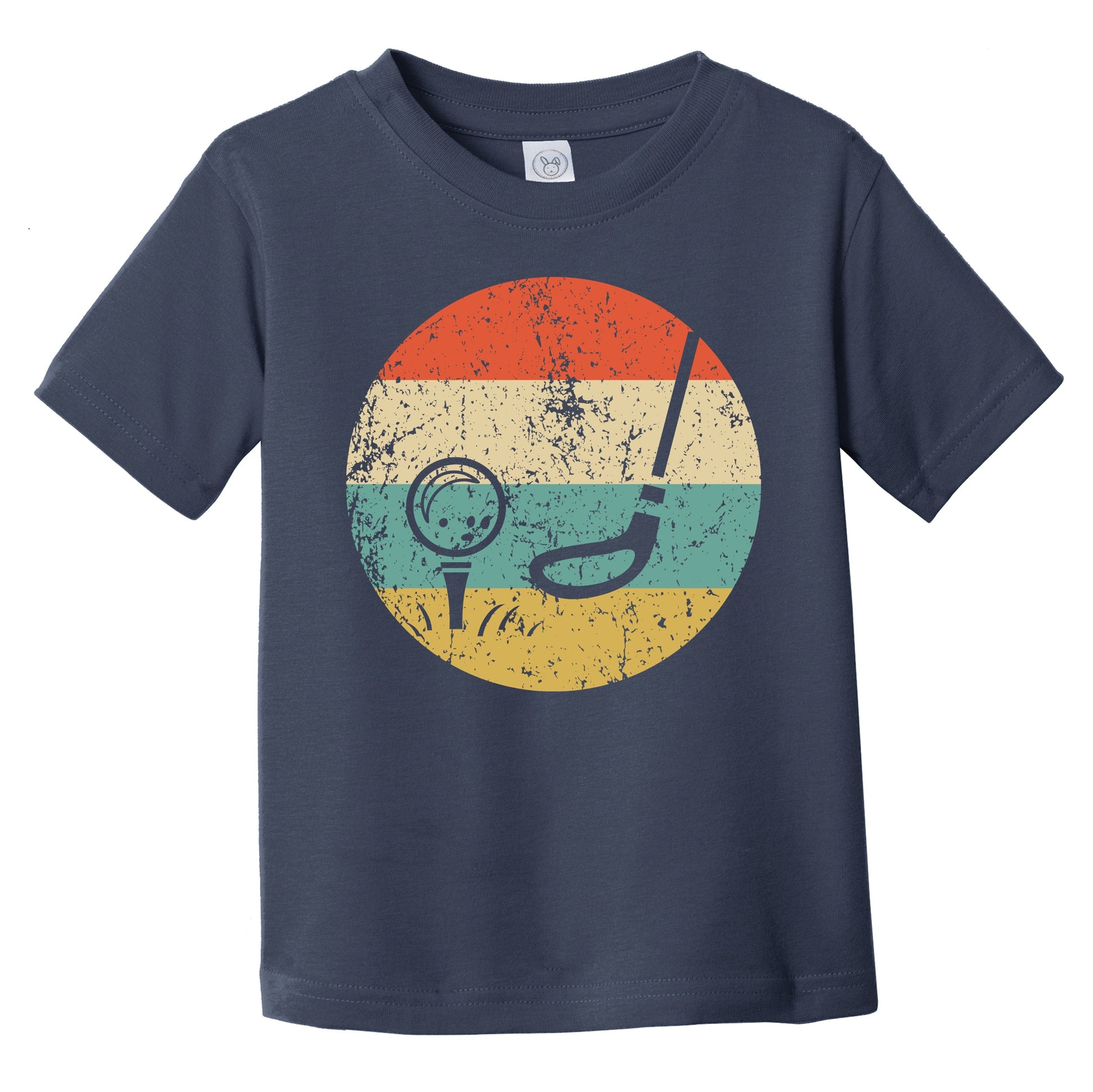 Golf Ball and Club Icon Retro Golfing Infant Toddler T-Shirt