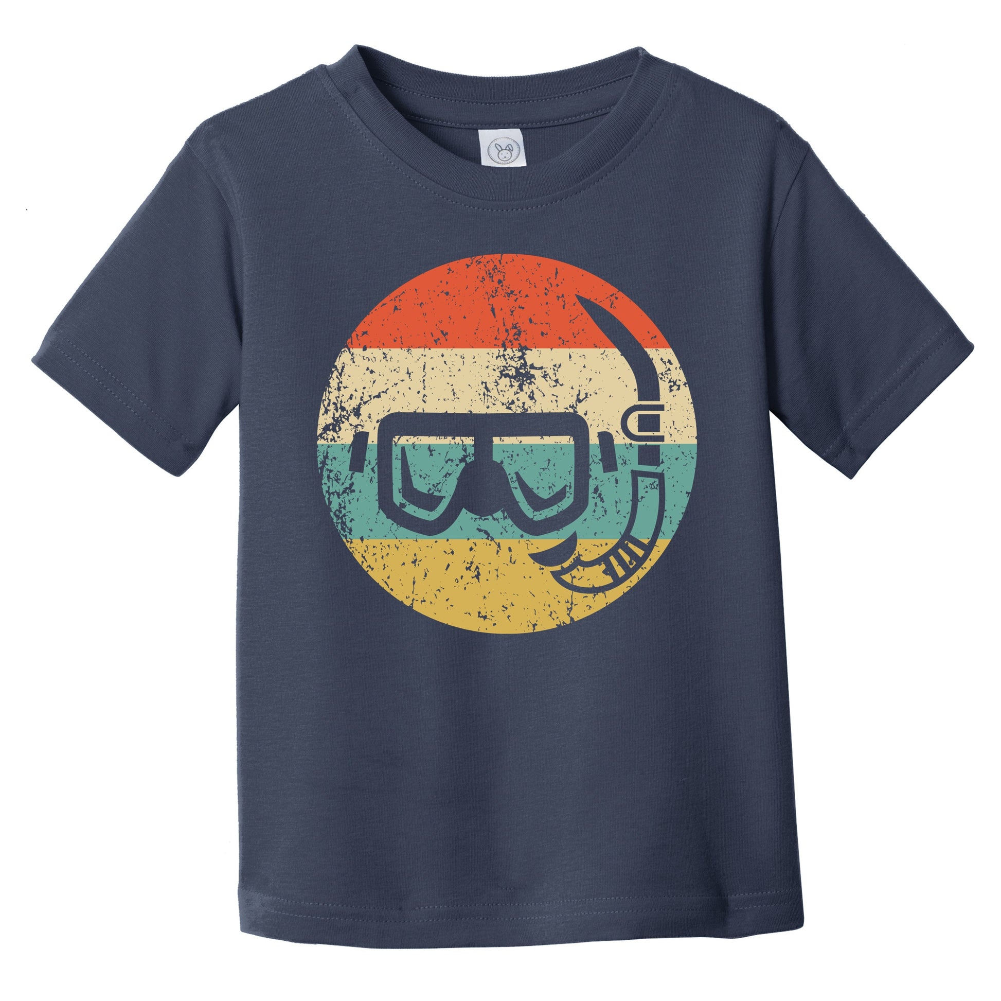 Snorkel Mask Icon Retro Snorkeling Infant Toddler T-Shirt