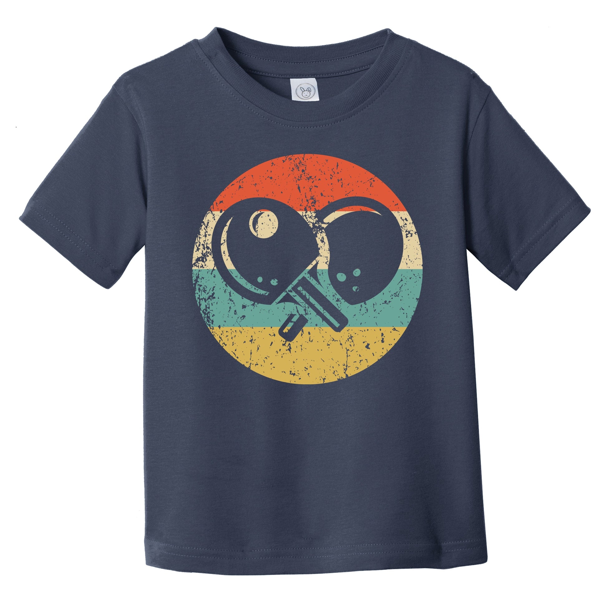 Table Tennis Paddles Icon Retro Table Tennis Infant Toddler T-Shirt