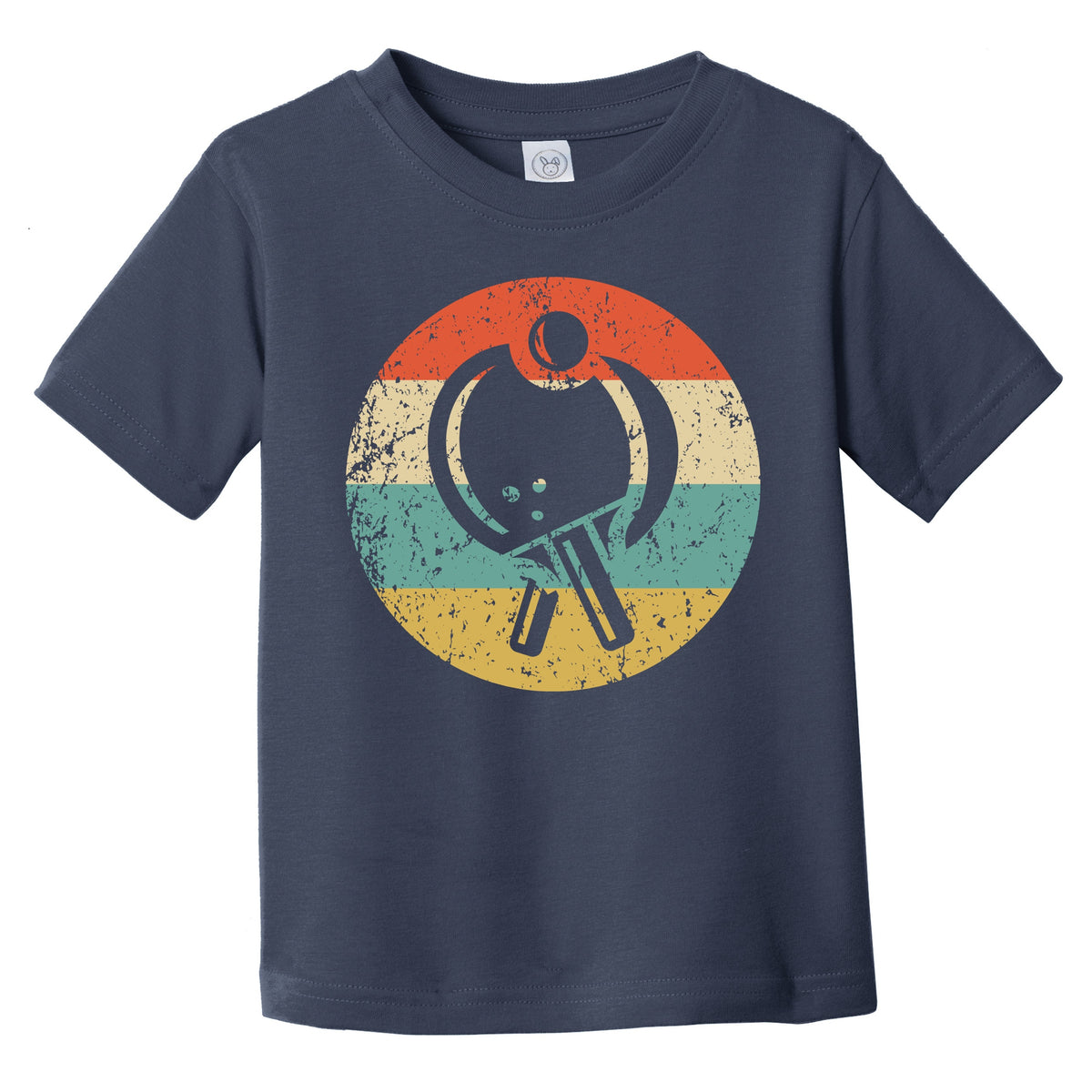 Table Tennis Paddles Icon Retro Table Tennis Infant Toddler T-Shirt