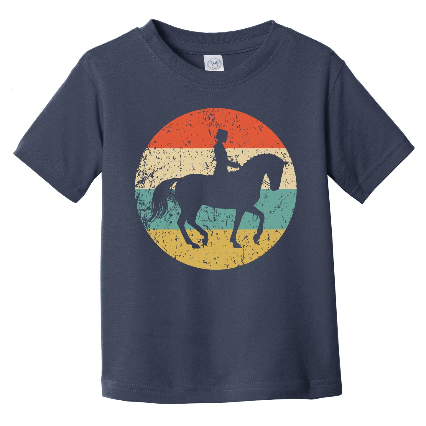 Equestrian Horse Icon Retro Dressage Infant Toddler T-Shirt