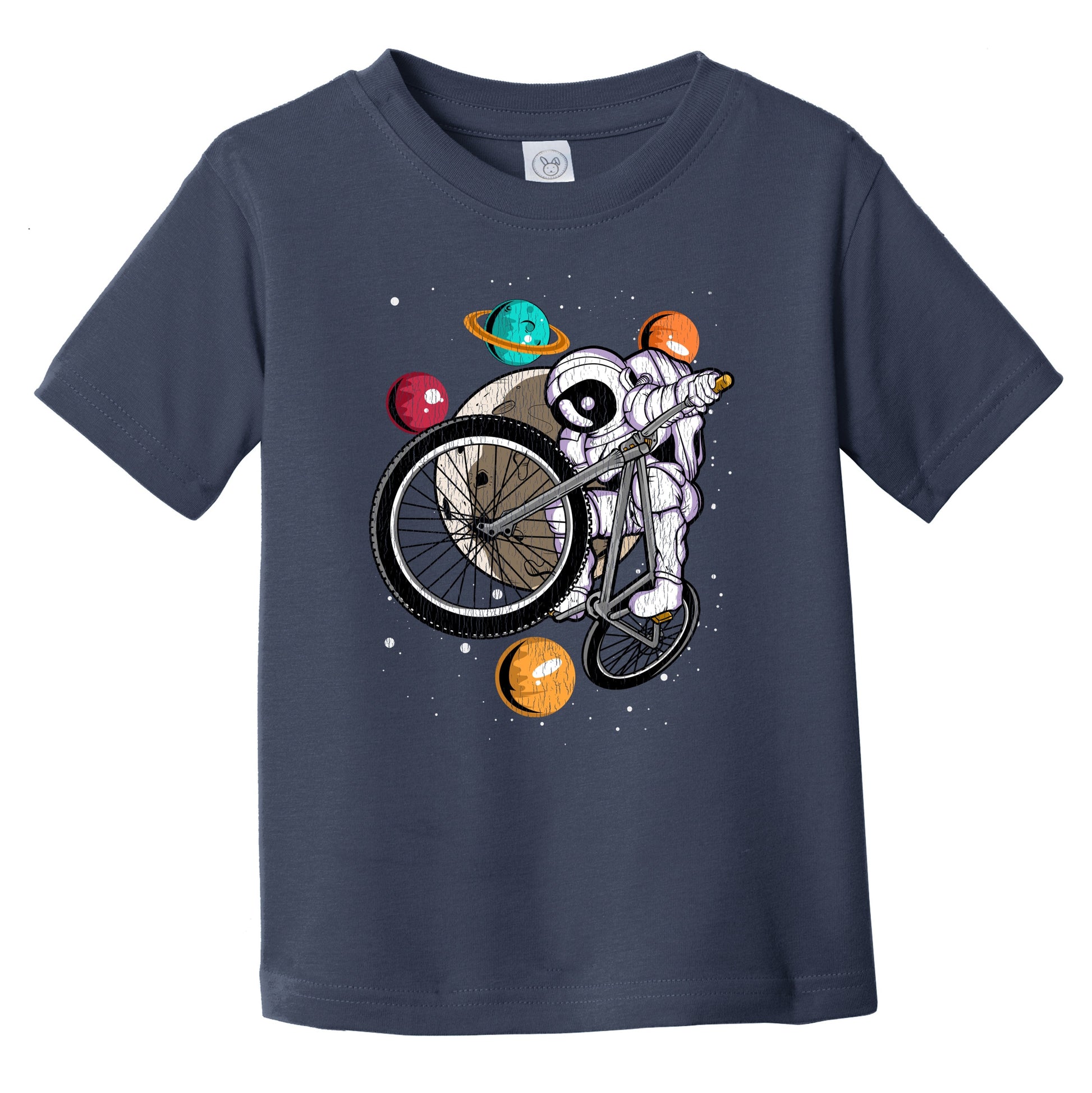 BMX Astronaut Outer Space Spaceman Bike Distressed Infant Toddler T-Shirt