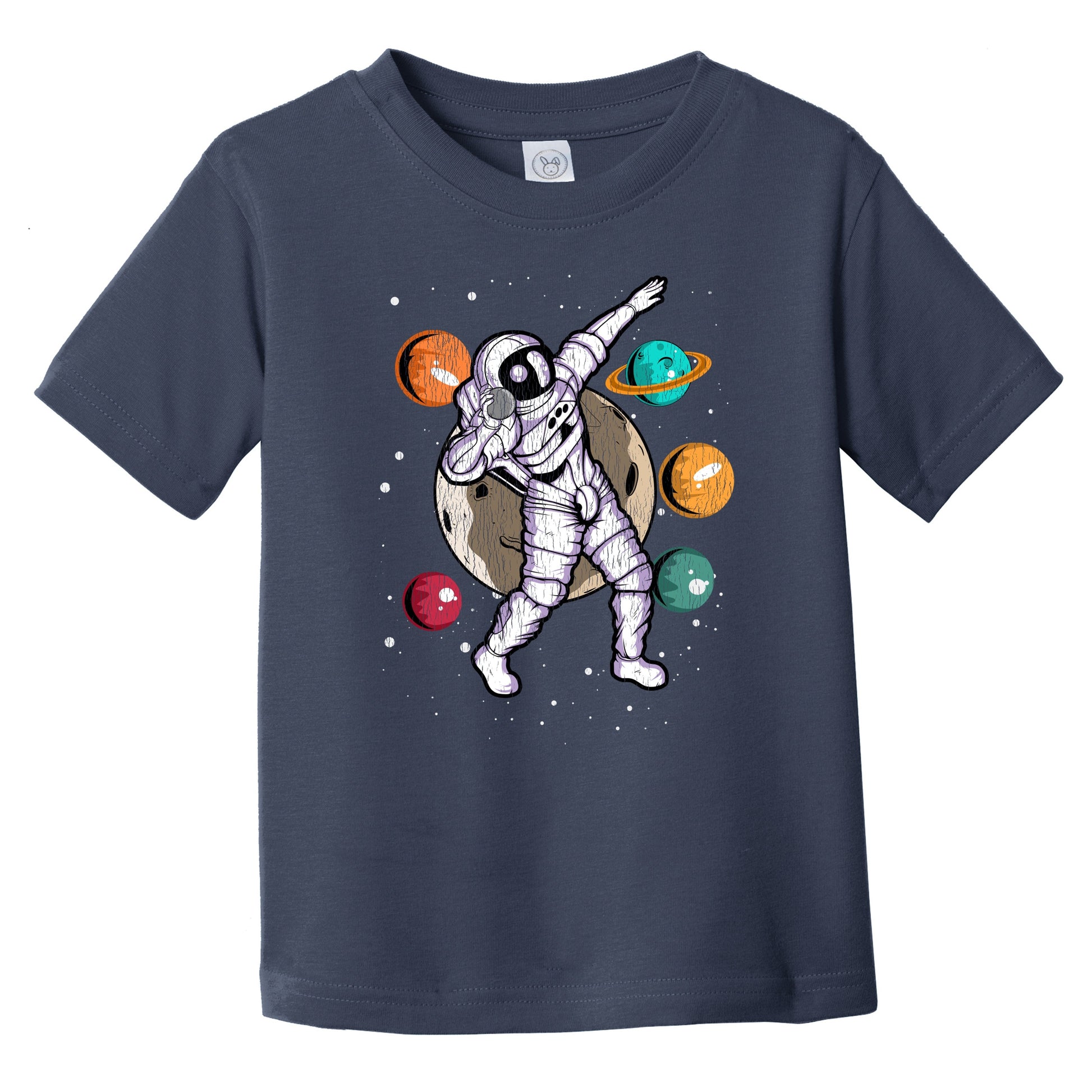 Shot Put Astronaut Outer Space Spaceman Track and Field Distressed Infant Toddler T-Shirt