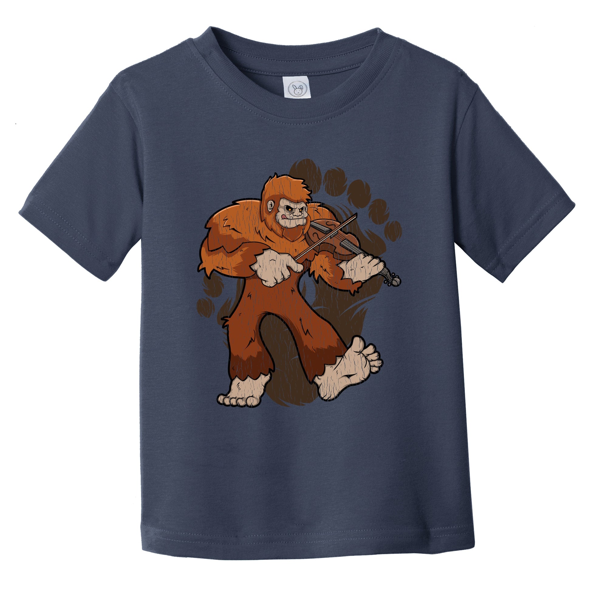 Toddler Bigfoot Violin Shirt - Sasquatch Playing Violin Infant Toddler T-Shirt