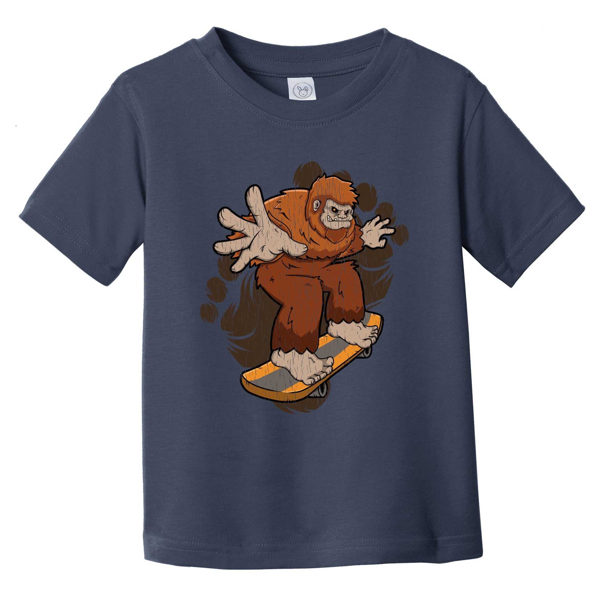 Toddler Bigfoot Skateboarding Shirt - Sasquatch Riding Skateboard Infant Toddler T-Shirt