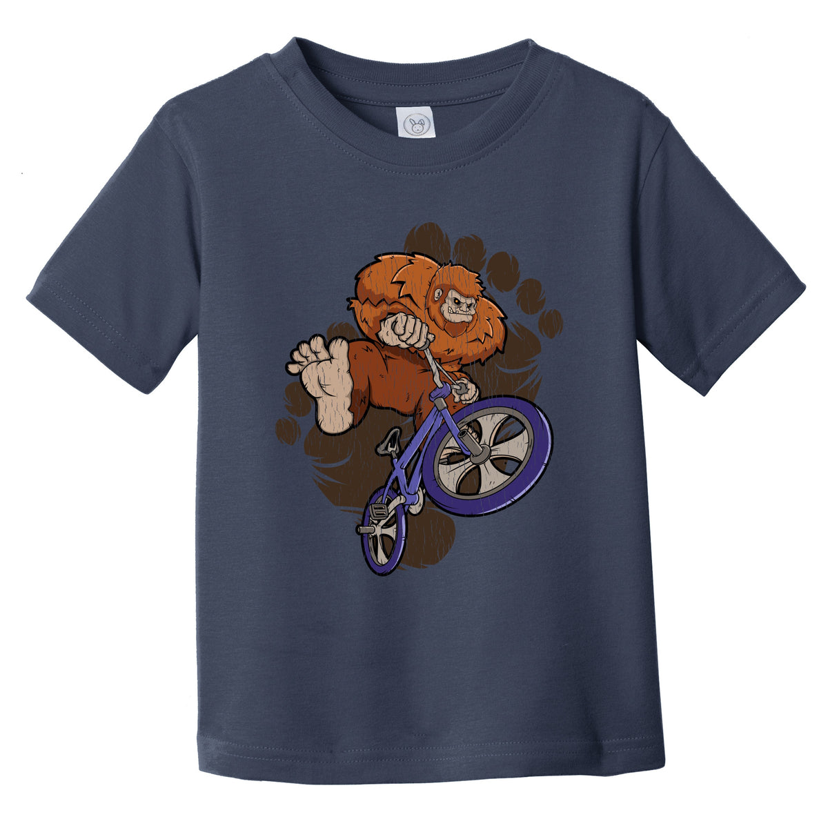 Toddler Bigfoot BMX Shirt - Sasquatch on BMX Bike Infant Toddler T-Shirt
