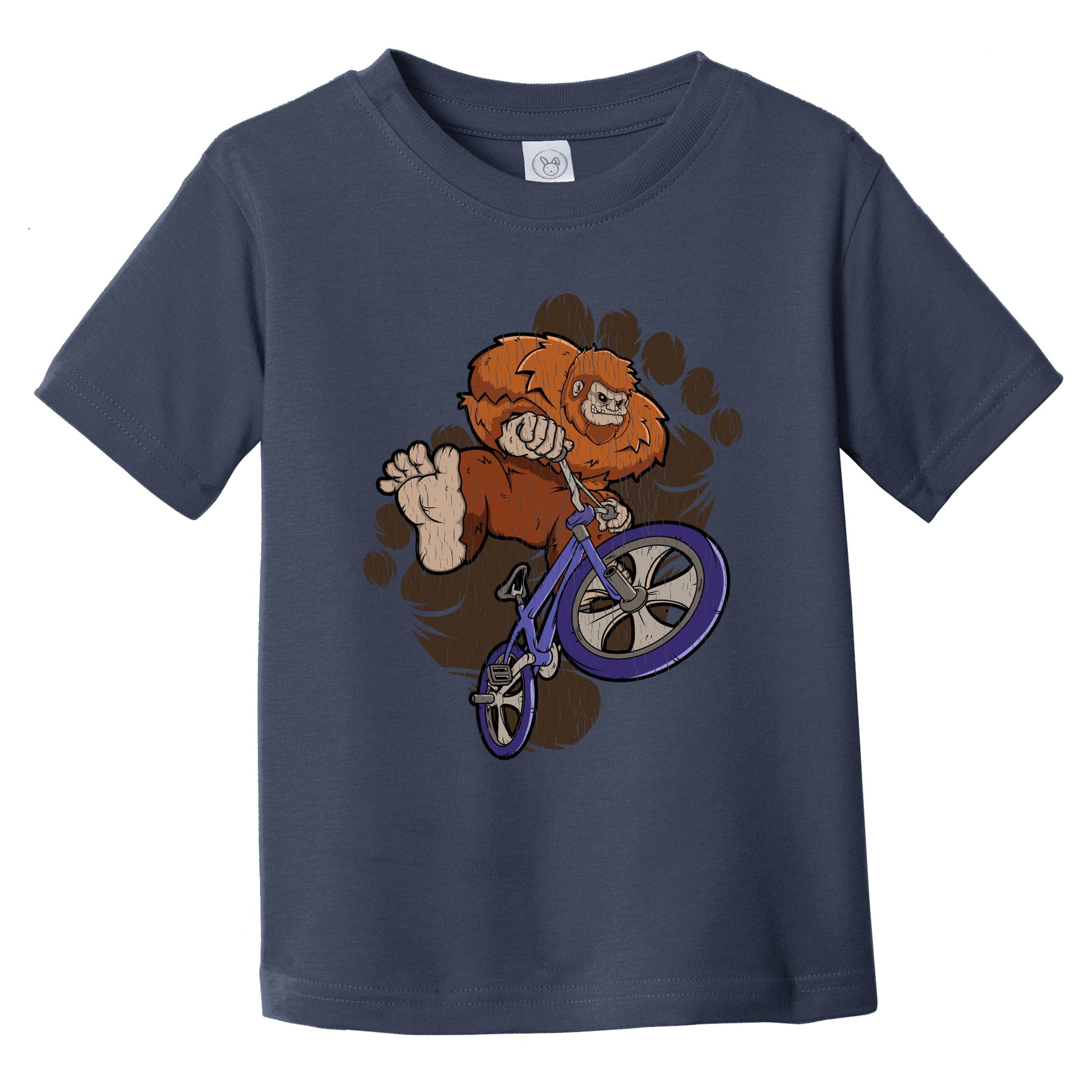 Toddler Bigfoot BMX Shirt - Sasquatch on BMX Bike Infant Toddler T-Shirt