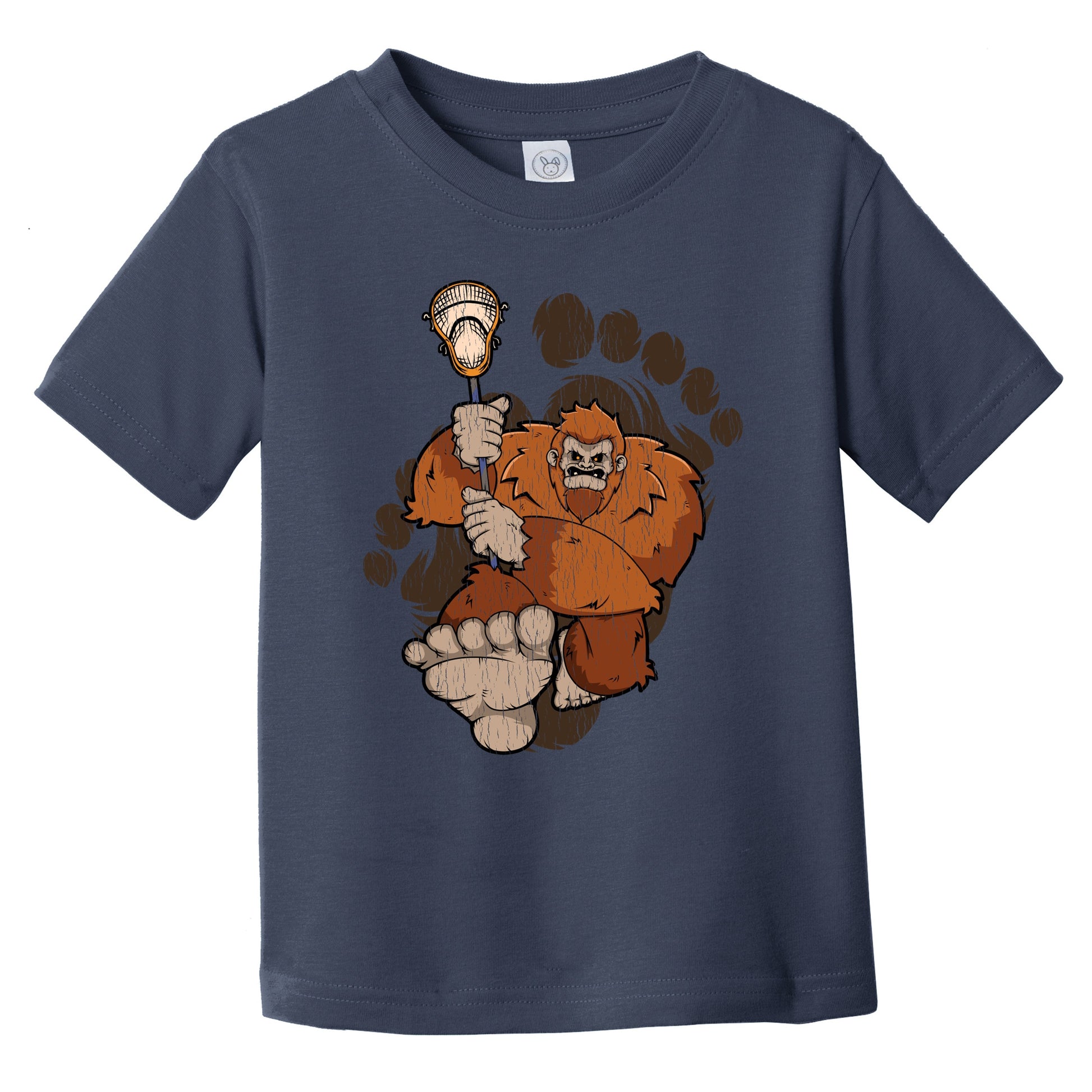 Toddler Bigfoot Lacrosse Shirt - Sasquatch Playing Lacrosse Infant Toddler T-Shirt