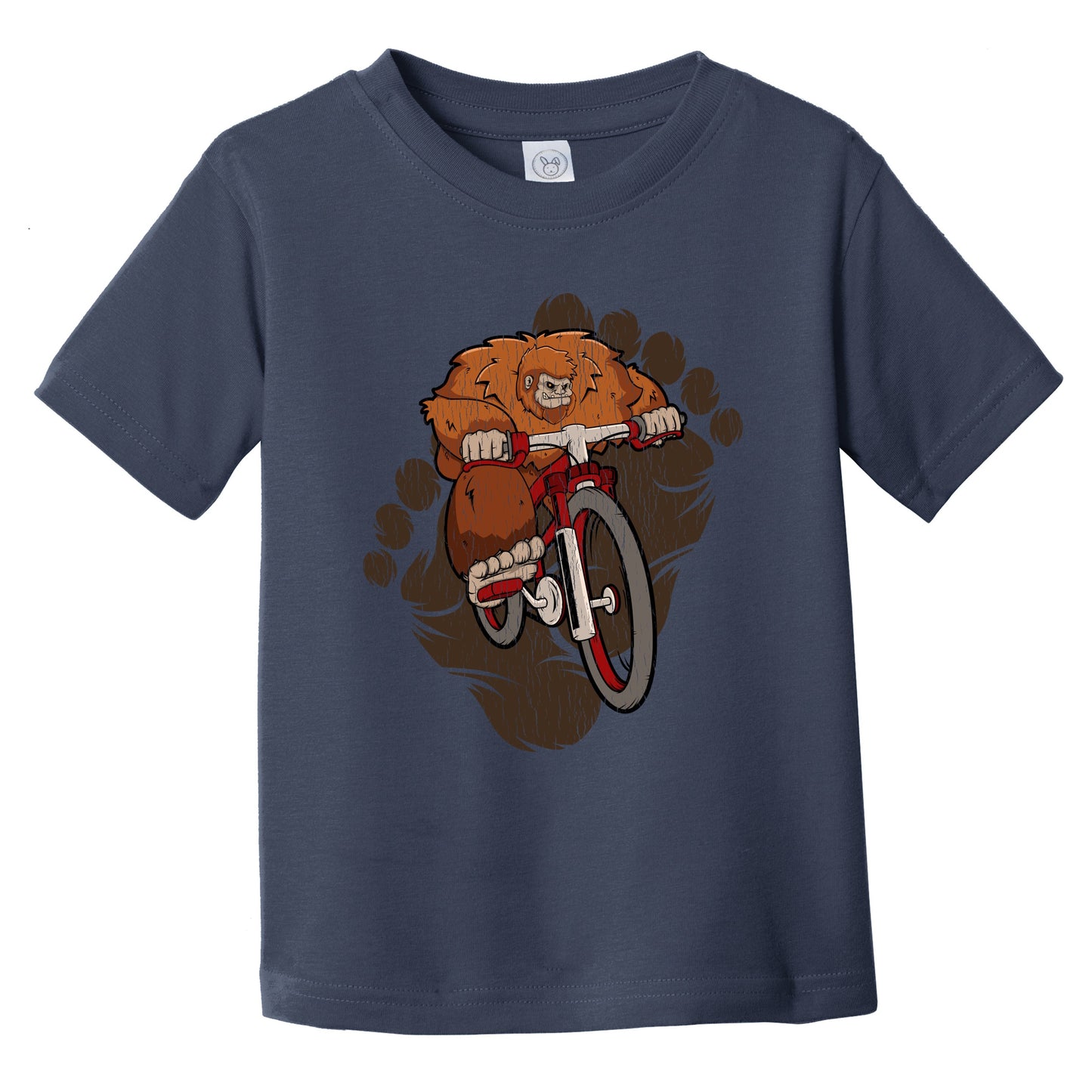 Toddler Bigfoot Cycling Shirt - Sasquatch Riding Bike Infant Toddler T-Shirt