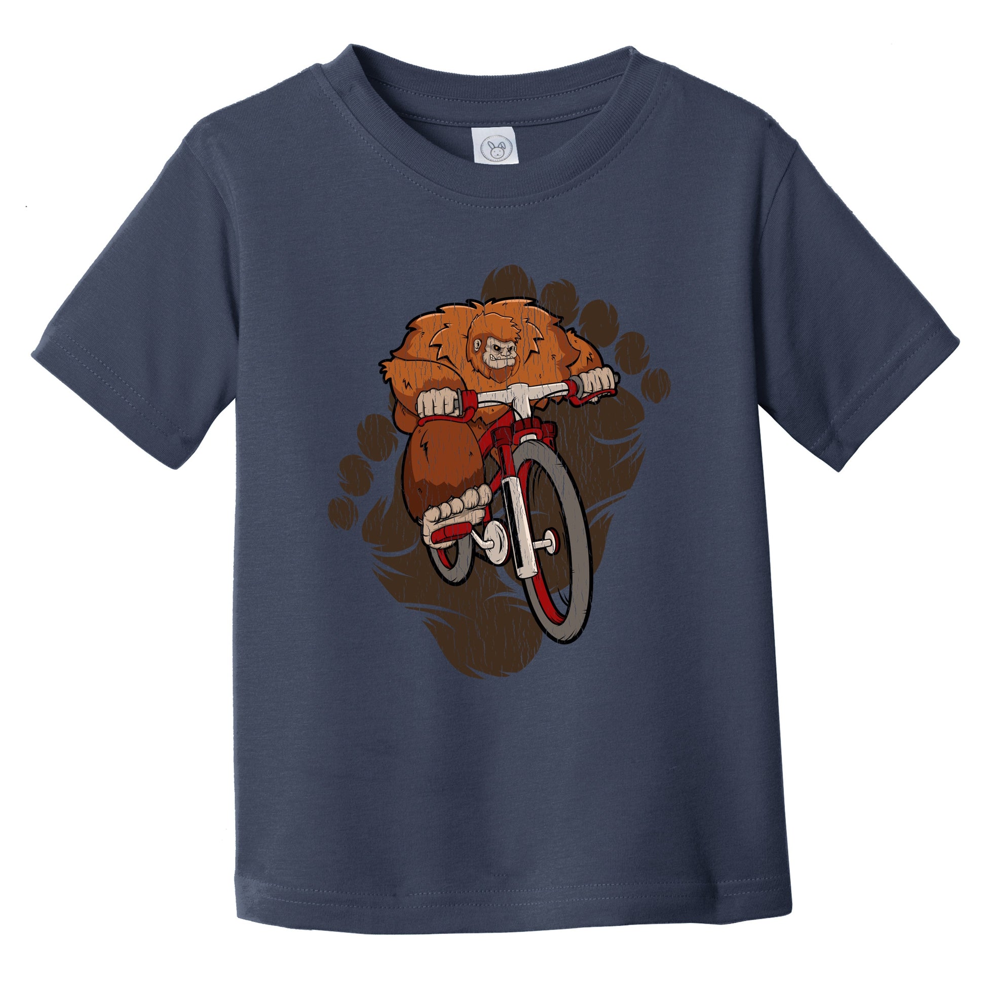 Toddler Bigfoot Cycling Shirt - Sasquatch Riding Bike Infant Toddler T-Shirt