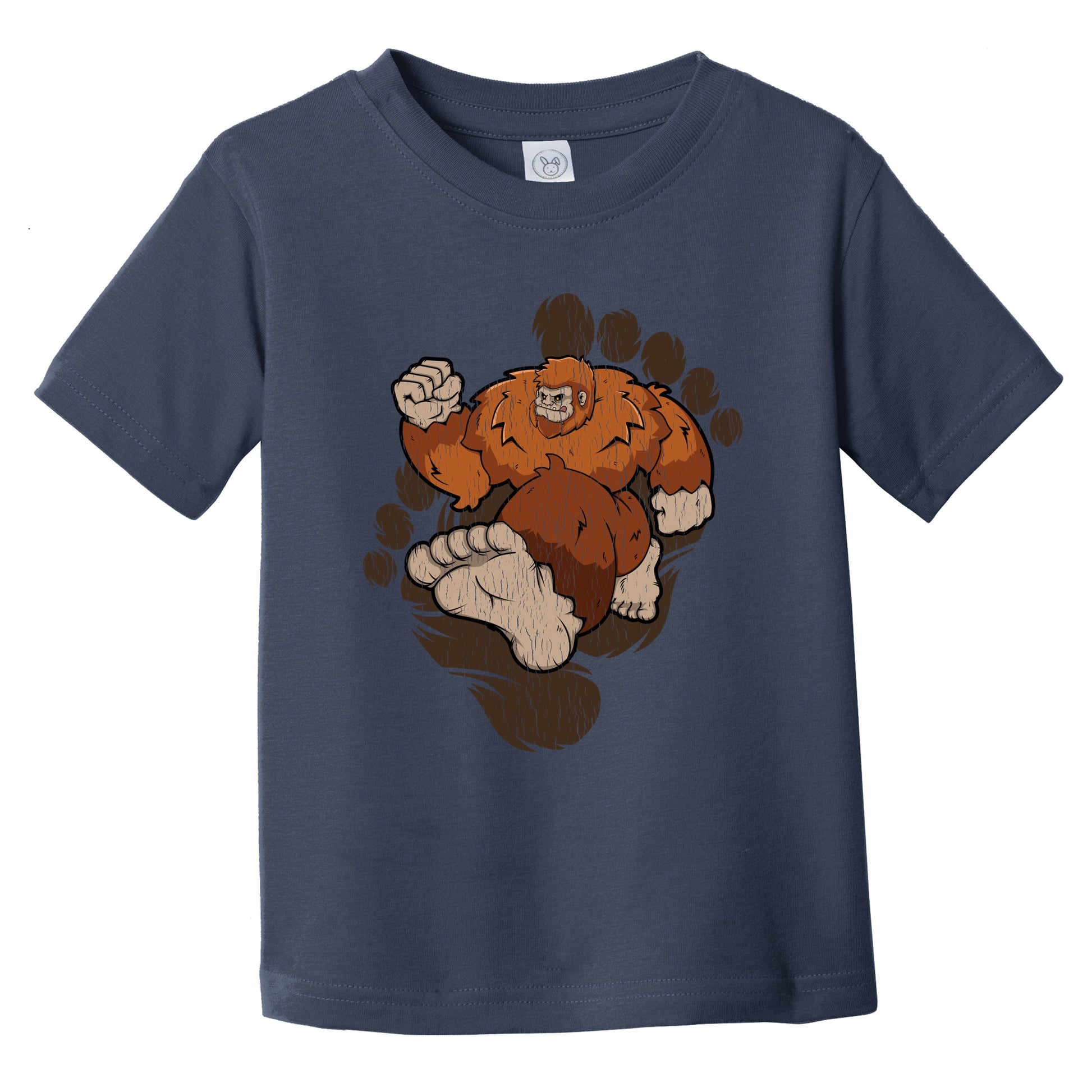 Toddler Bigfoot Marathon Shirt - Sasquatch Running Infant Toddler T-Shirt