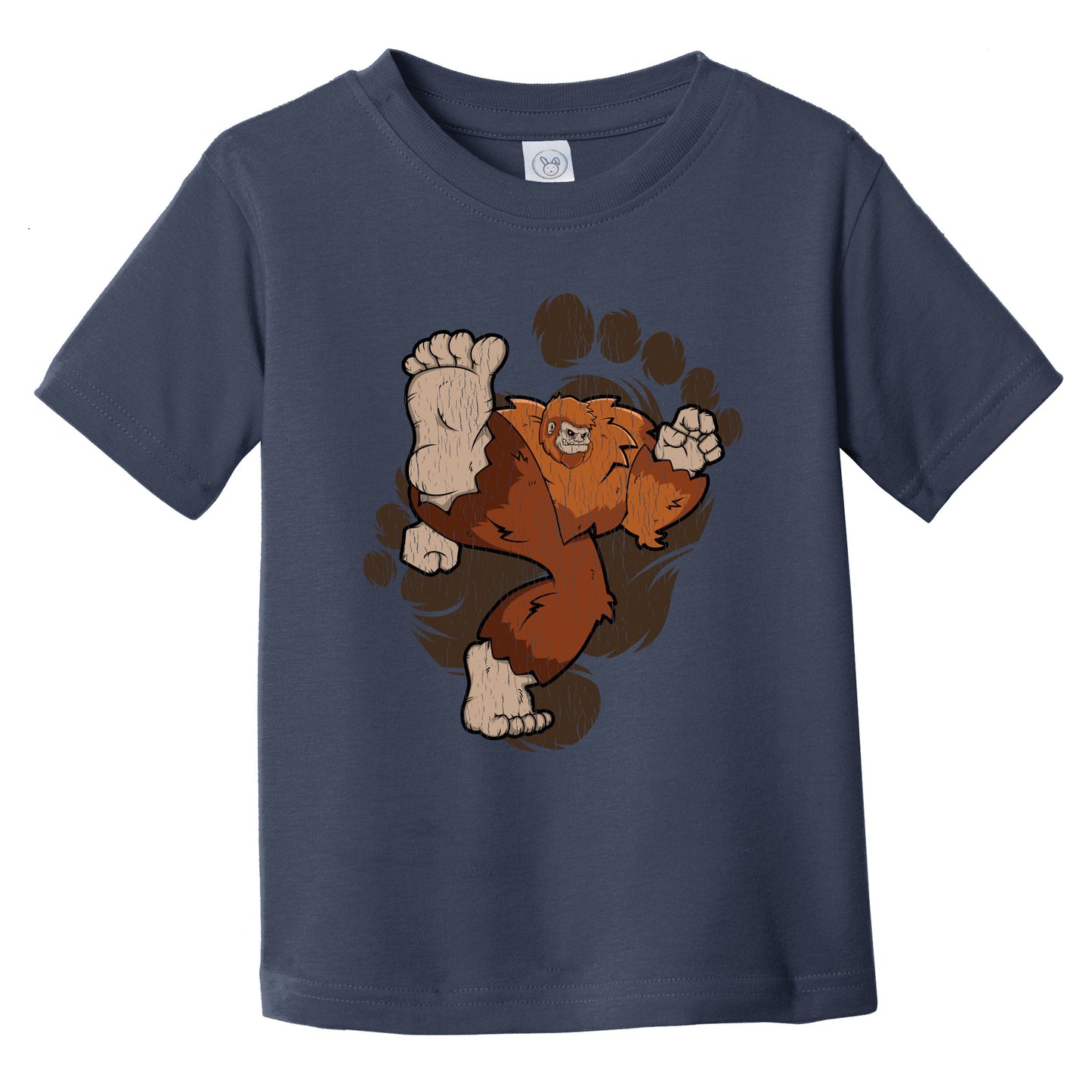 Toddler Bigfoot Karate Shirt - Sasquatch Kicking Infant Toddler T-Shirt