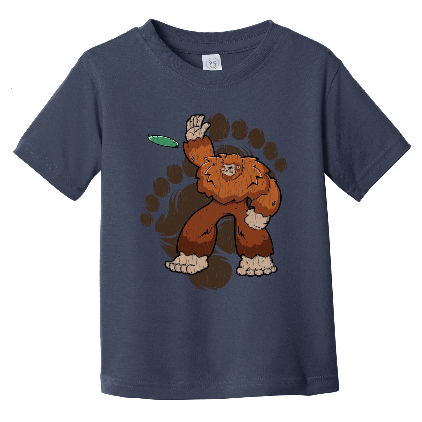 Toddler Bigfoot Disc Golf Shirt - Sasquatch Throwing Disc Infant Toddler T-Shirt