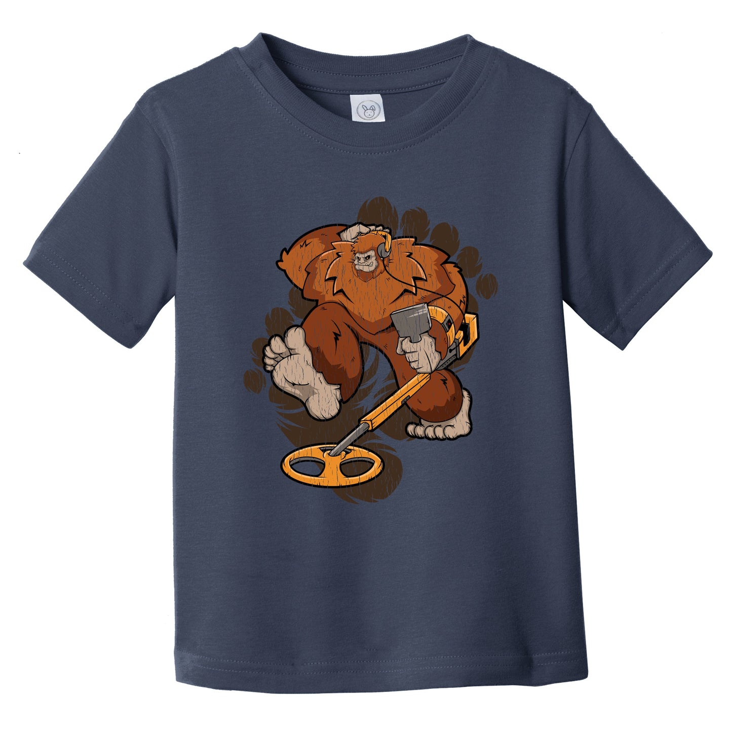 Toddler Bigfoot Metal Detector Shirt - Sasquatch Metal Detecting Infant Toddler T-Shirt