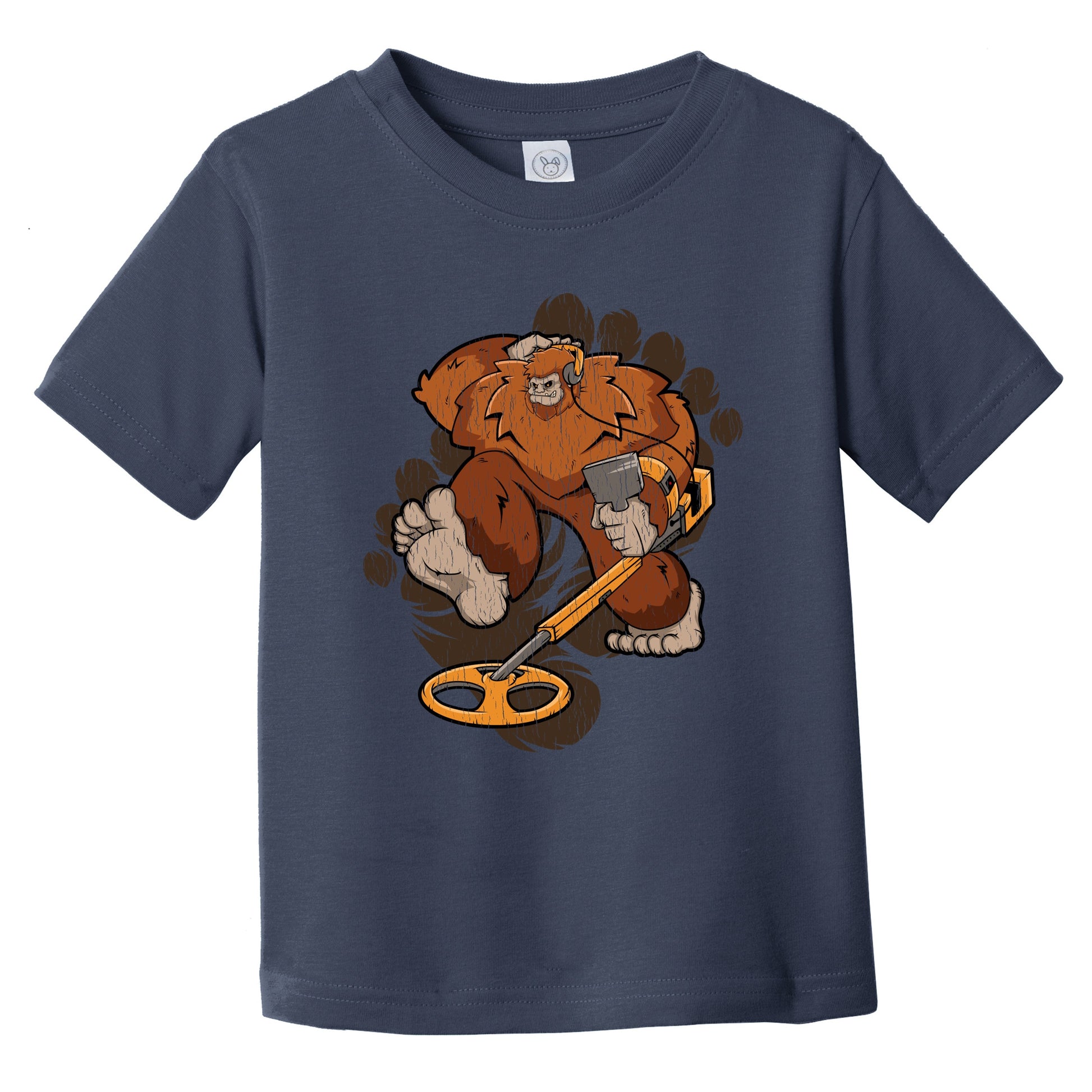 Toddler Bigfoot Metal Detector Shirt - Sasquatch Metal Detecting Infant Toddler T-Shirt