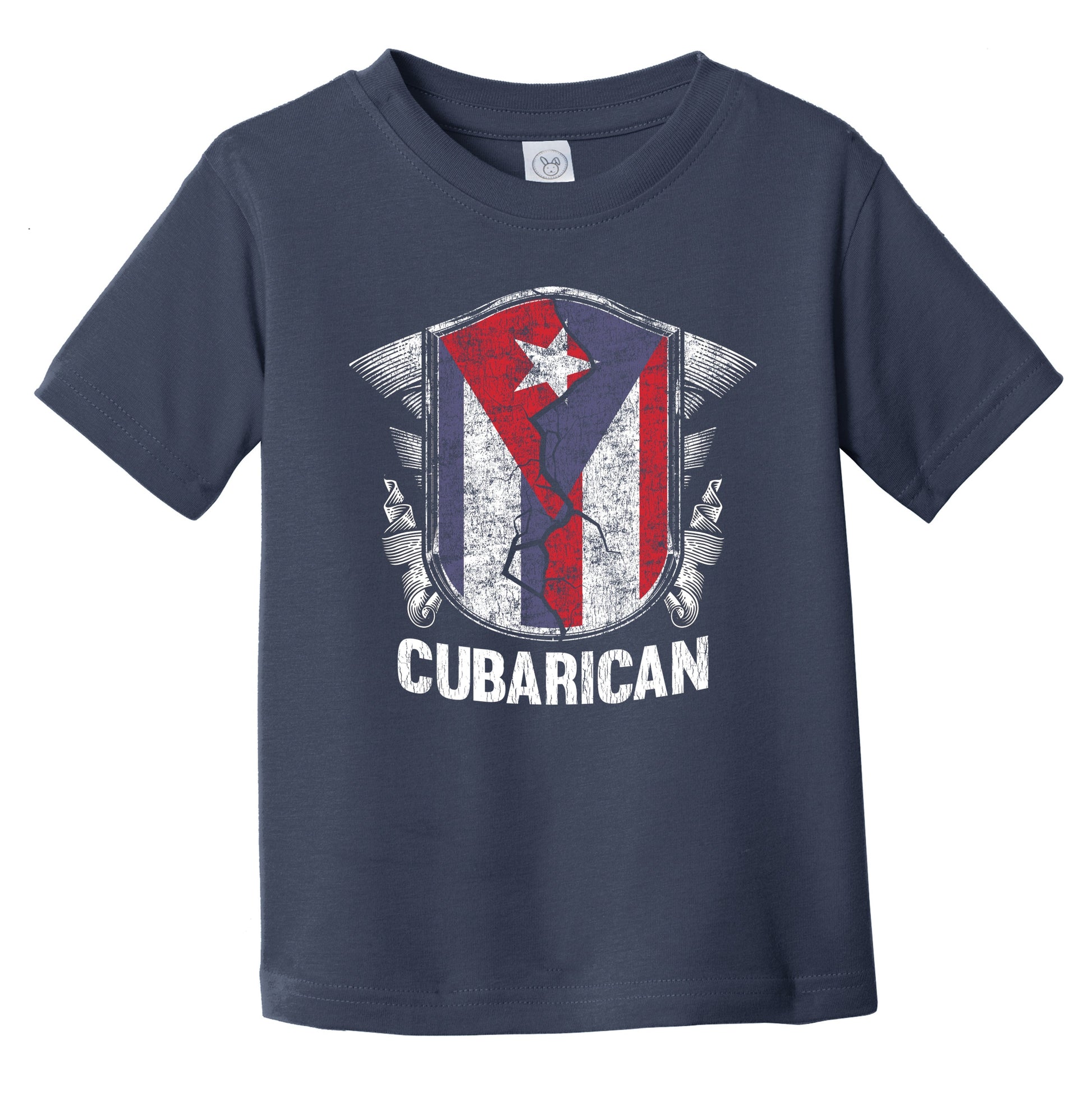 Cubarican Cuba Puerto Rico Flag Half Cuban Half Puerto Rican Infant Toddler T-Shirt