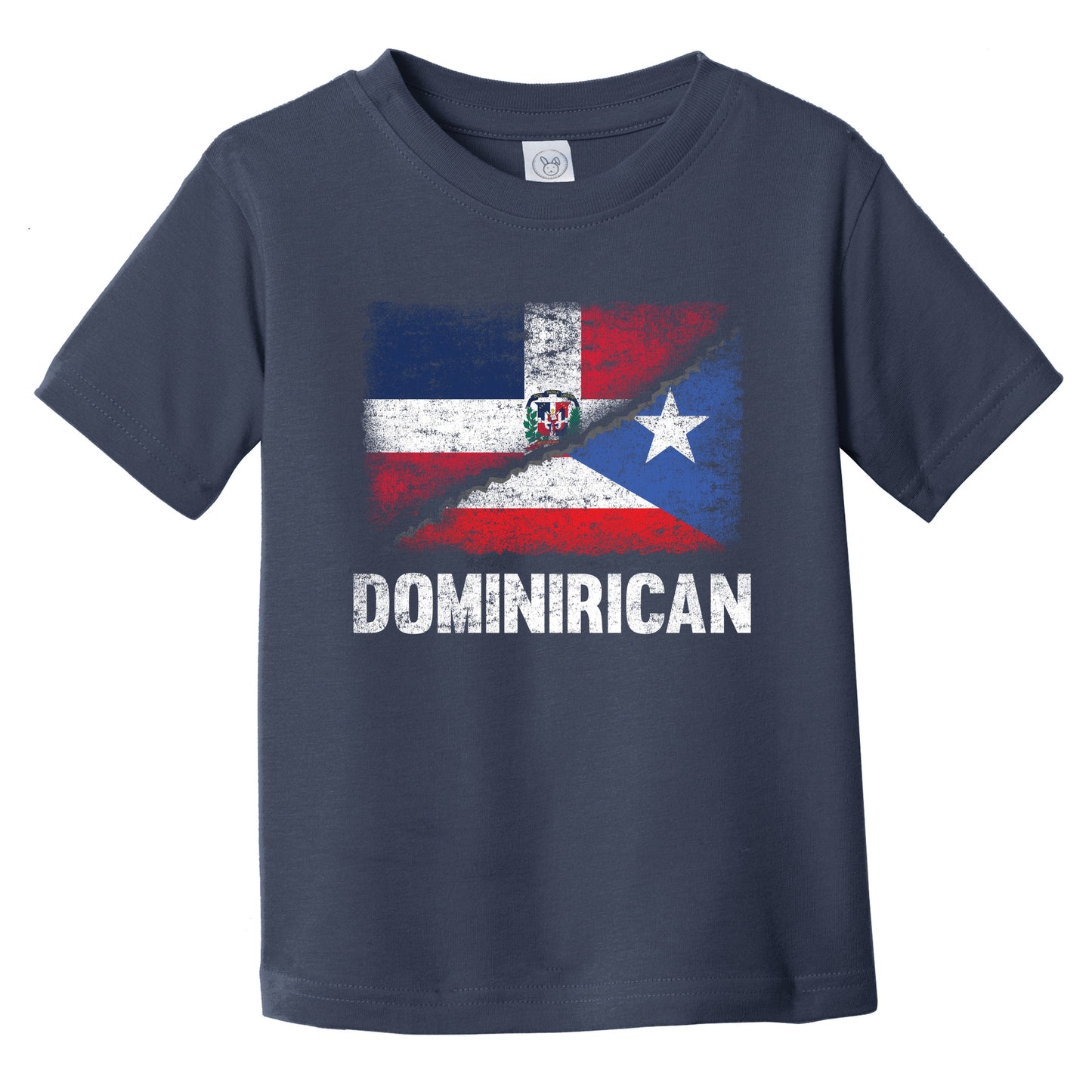 Half Dominican Half Puerto Rican Flag Dominirican Infant Toddler T-Shirt