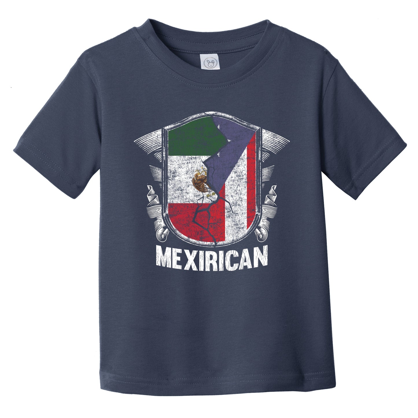 Mexirican Mexico Puerto Rico Flag Half Mexican Puerto Rican Infant Toddler T-Shirt