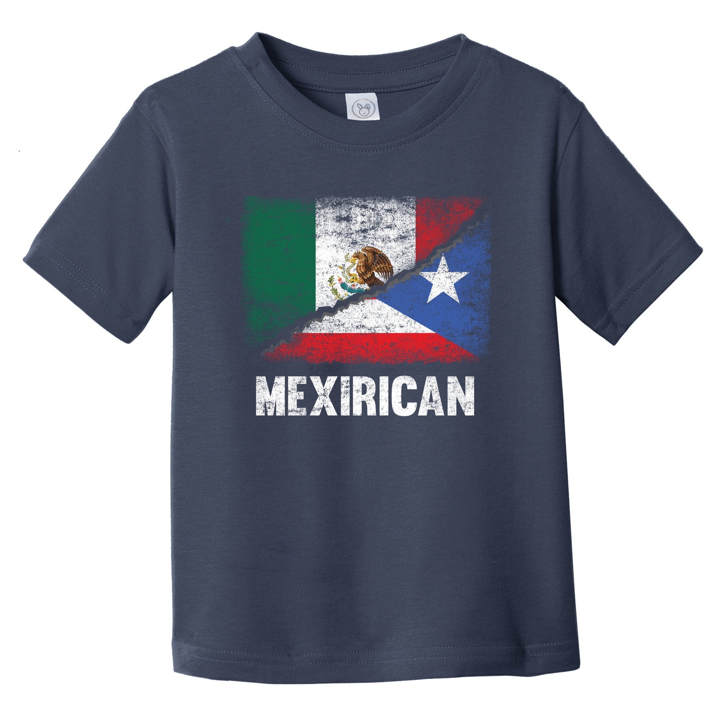 Half Mexican Puerto Rican Flag Mexico Puerto Rico Mexirican Infant Toddler T-Shirt