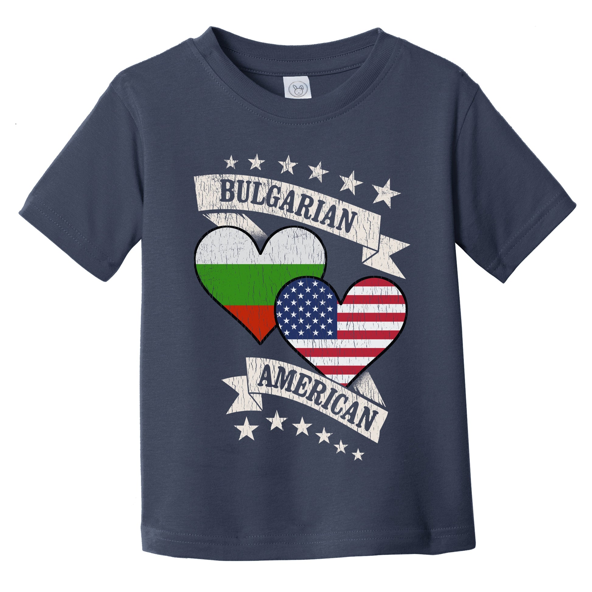 Bulgarian American Heart Flags Bulgaria America Infant Toddler T-Shirt