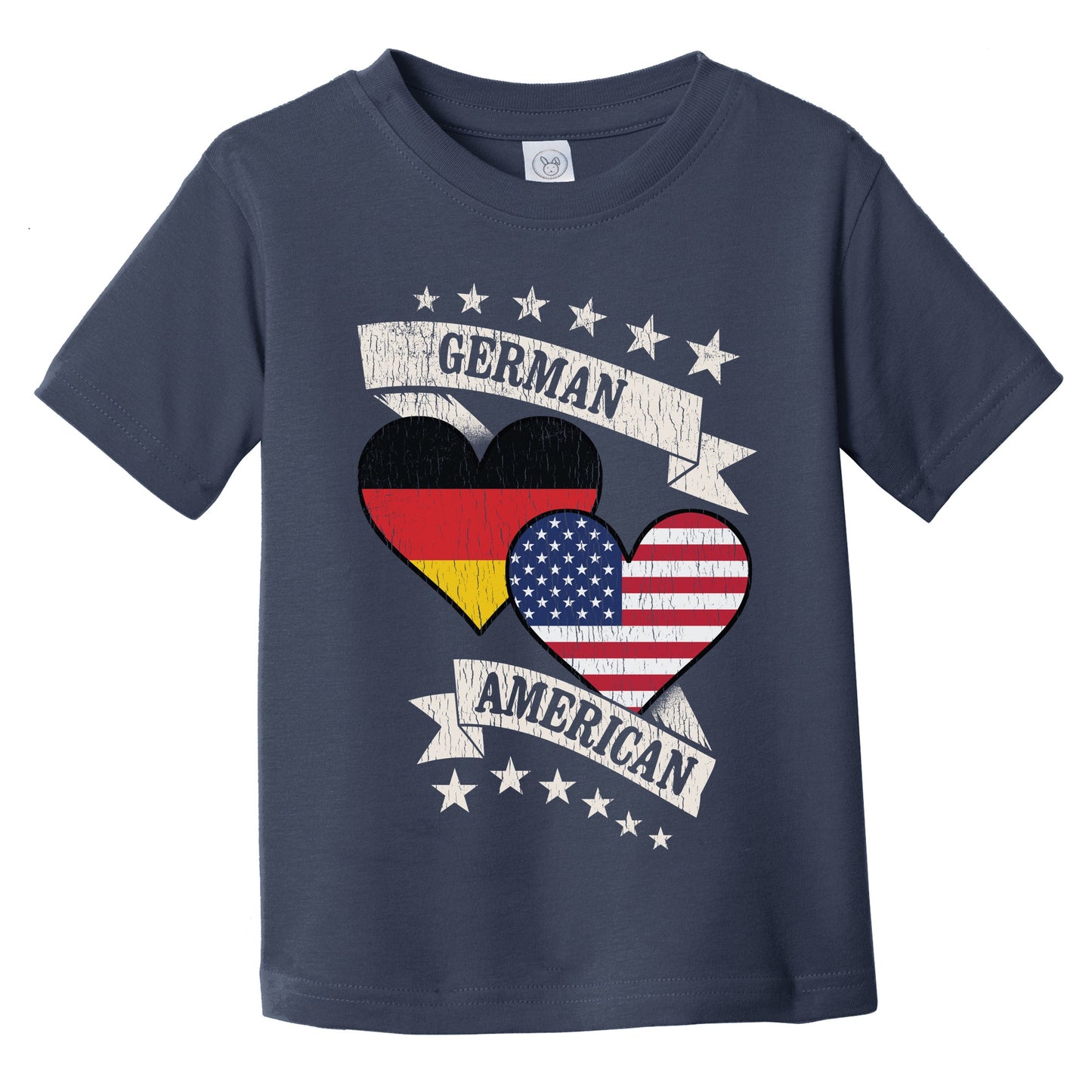 German American Heart Flags Germany America Infant Toddler T-Shirt